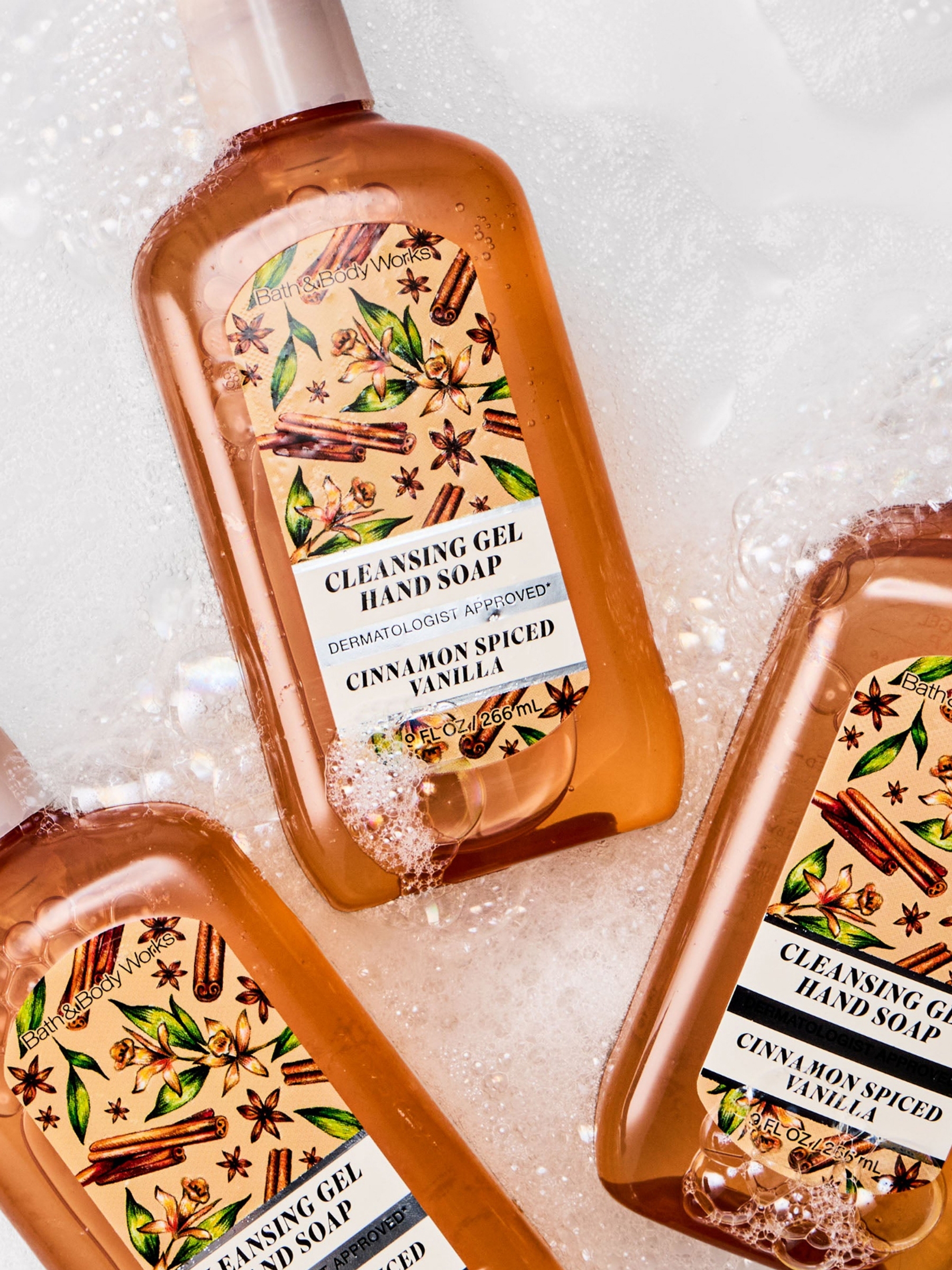 Cinnamon Spiced Vanilla Cleansing Gel Hand Soap 266ml - Image 3 of 5
