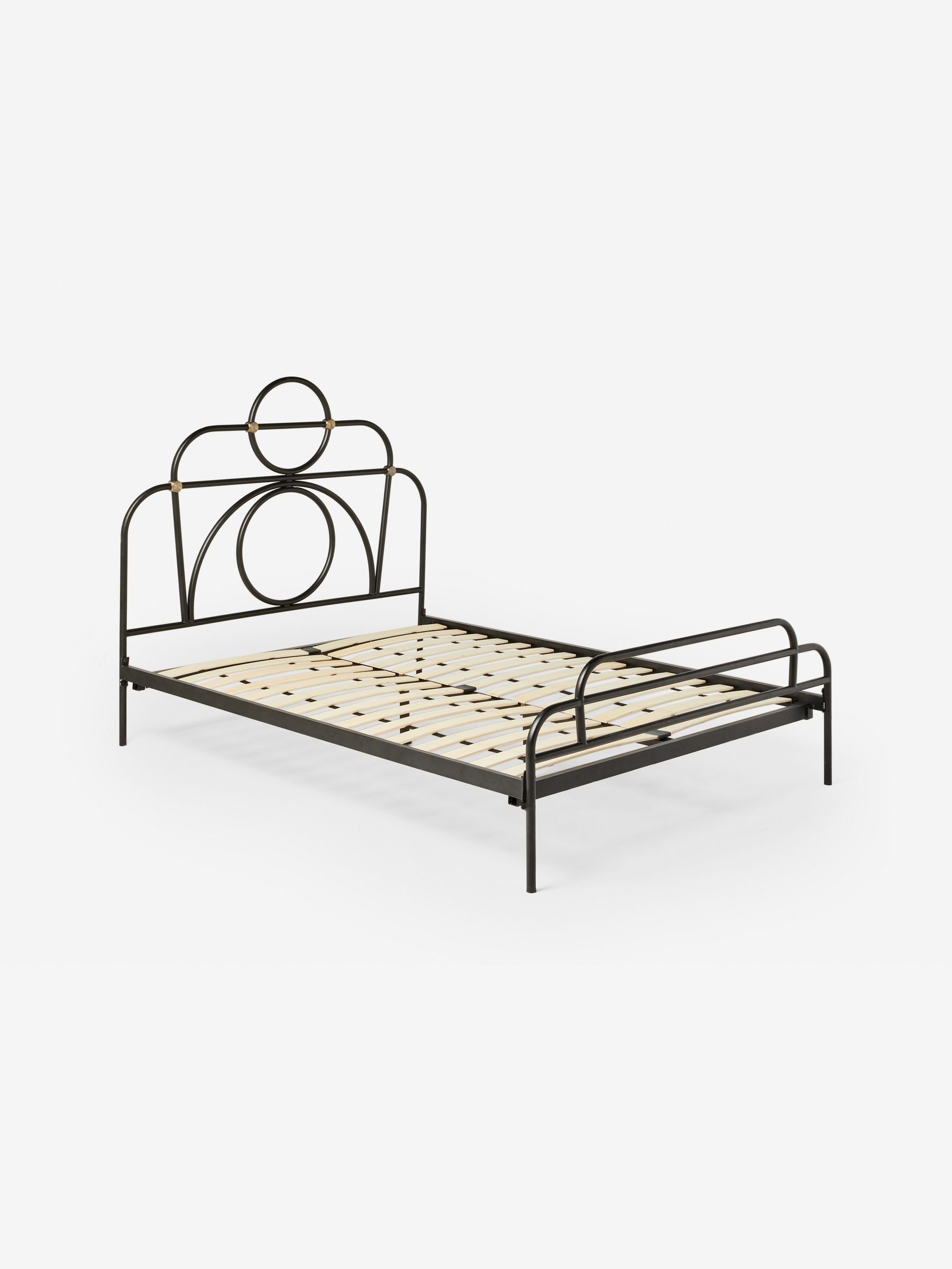 Anthea Double Bed in Metal in Black - Image 4 of 4