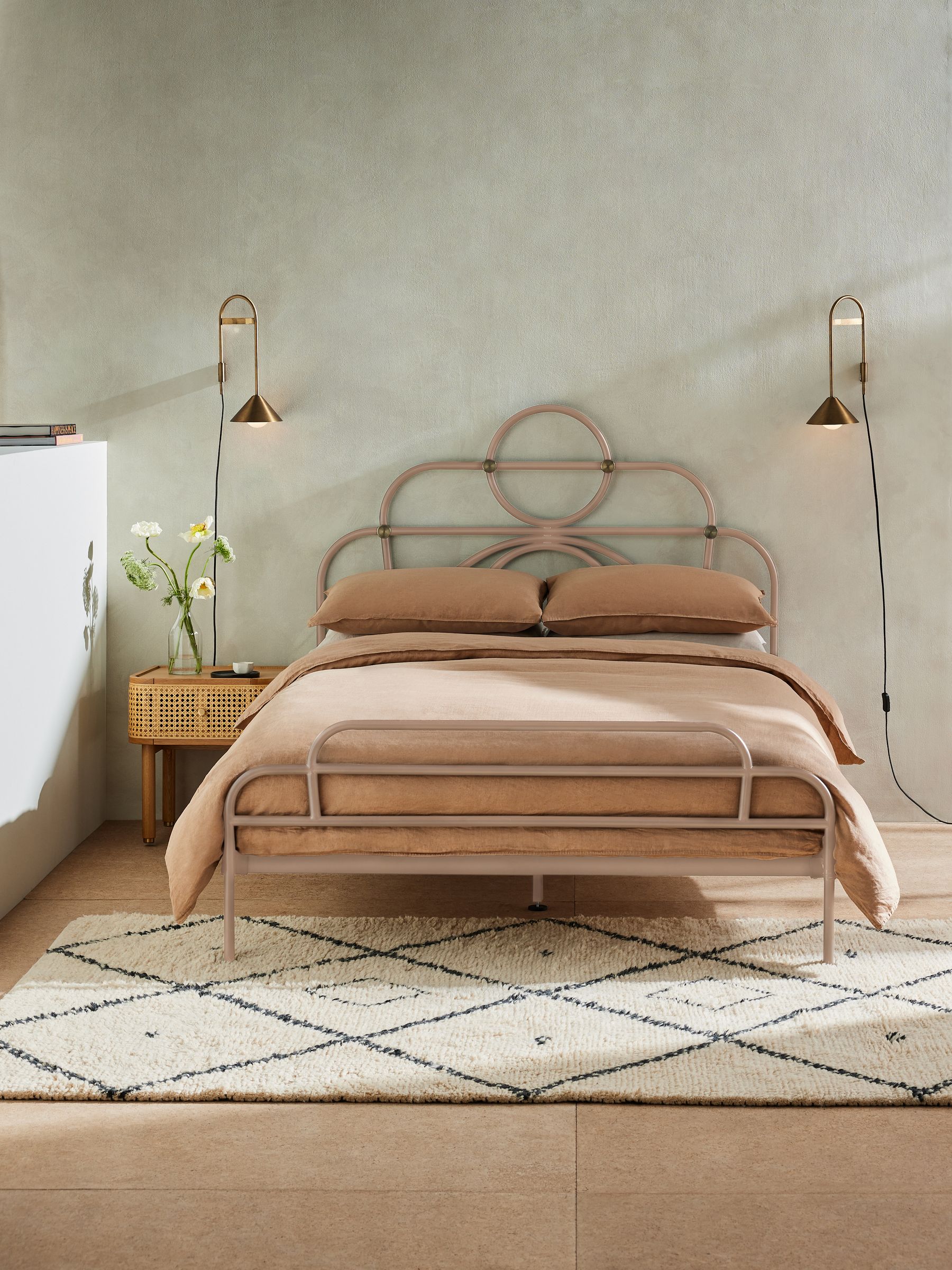 Anthea Double Bed in Pink - Image 1 of 2