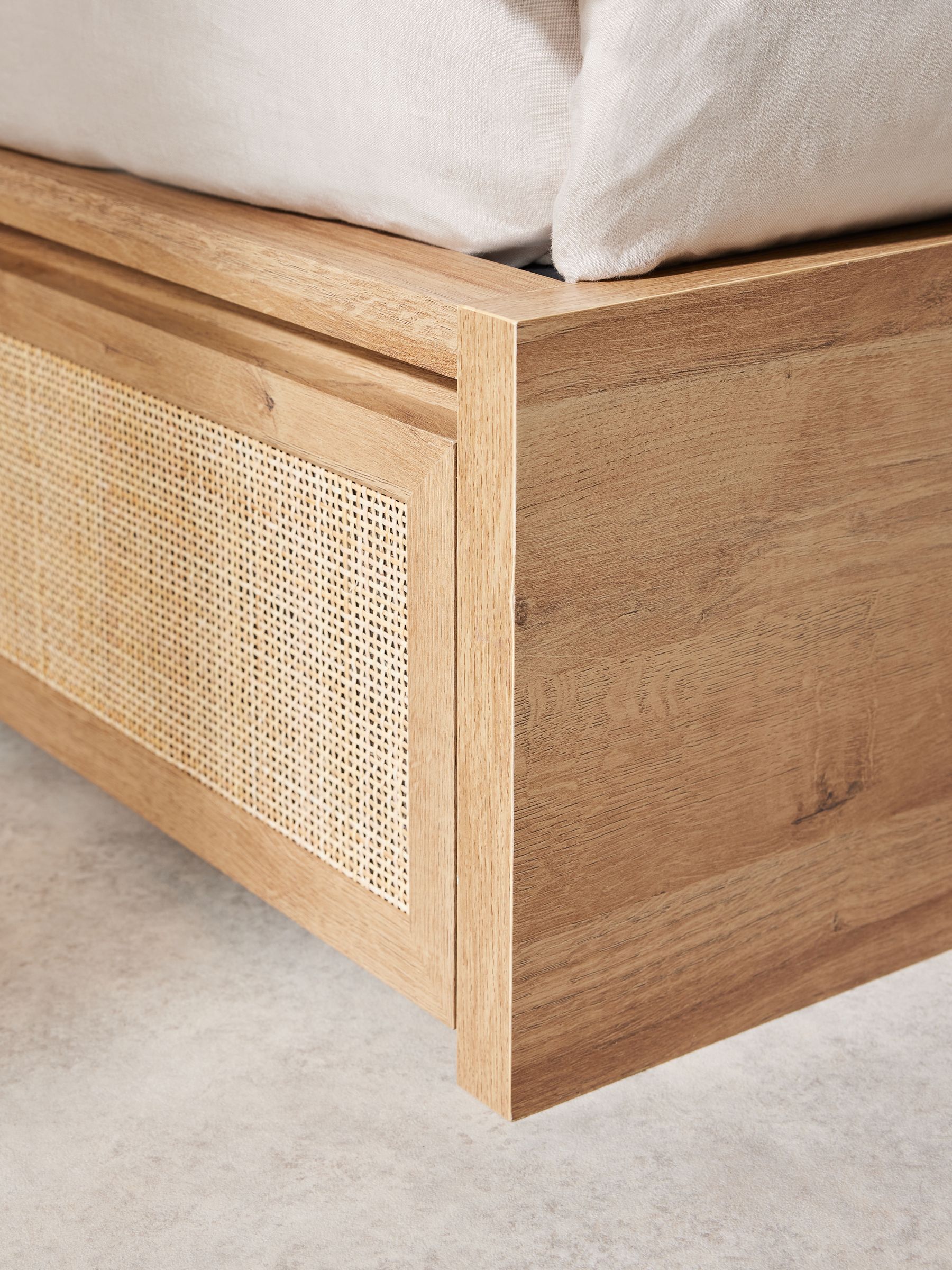 Pavia Rattan Storage Bed in Oak Effect - Image 4 of 4