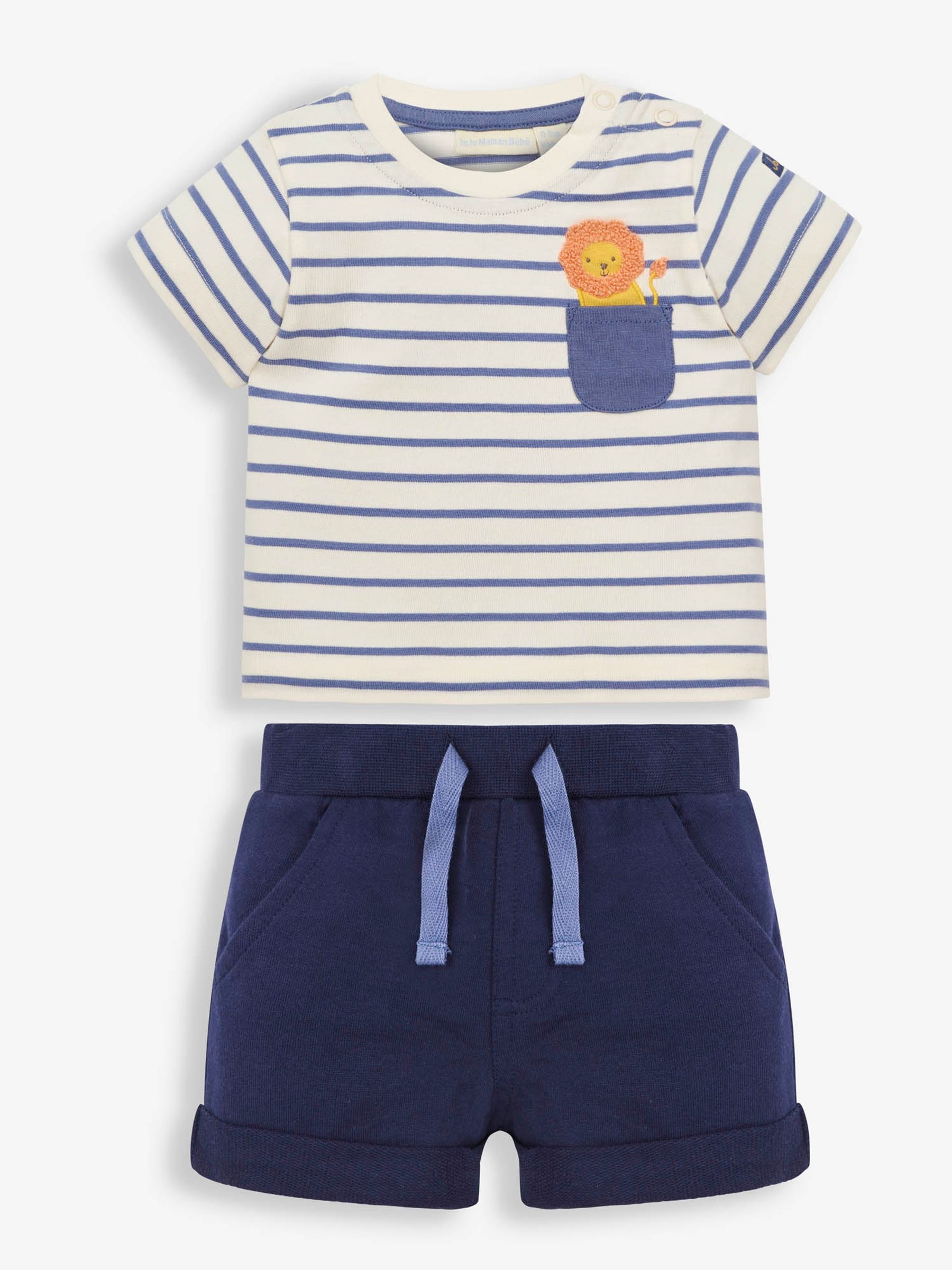 Ecru Ecru Lion Baby T-Shirt & Shorts Set - Image 1 of 4