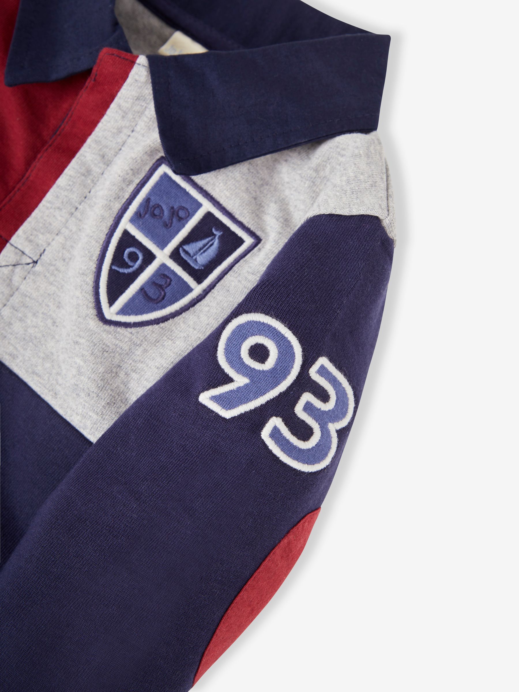 Navy Boys' Harlequin Rugby Top - Image 4 of 4