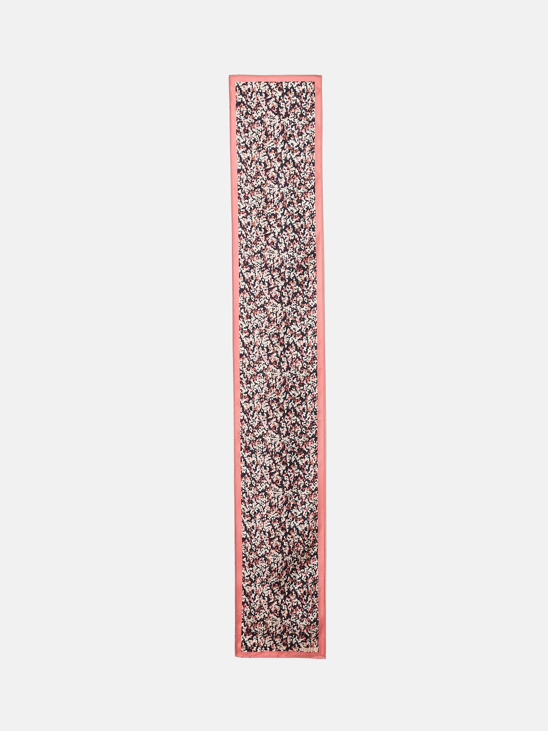 Highgrove Pink Floral Skinny Printed Silk Scarf - Image 5 of 6