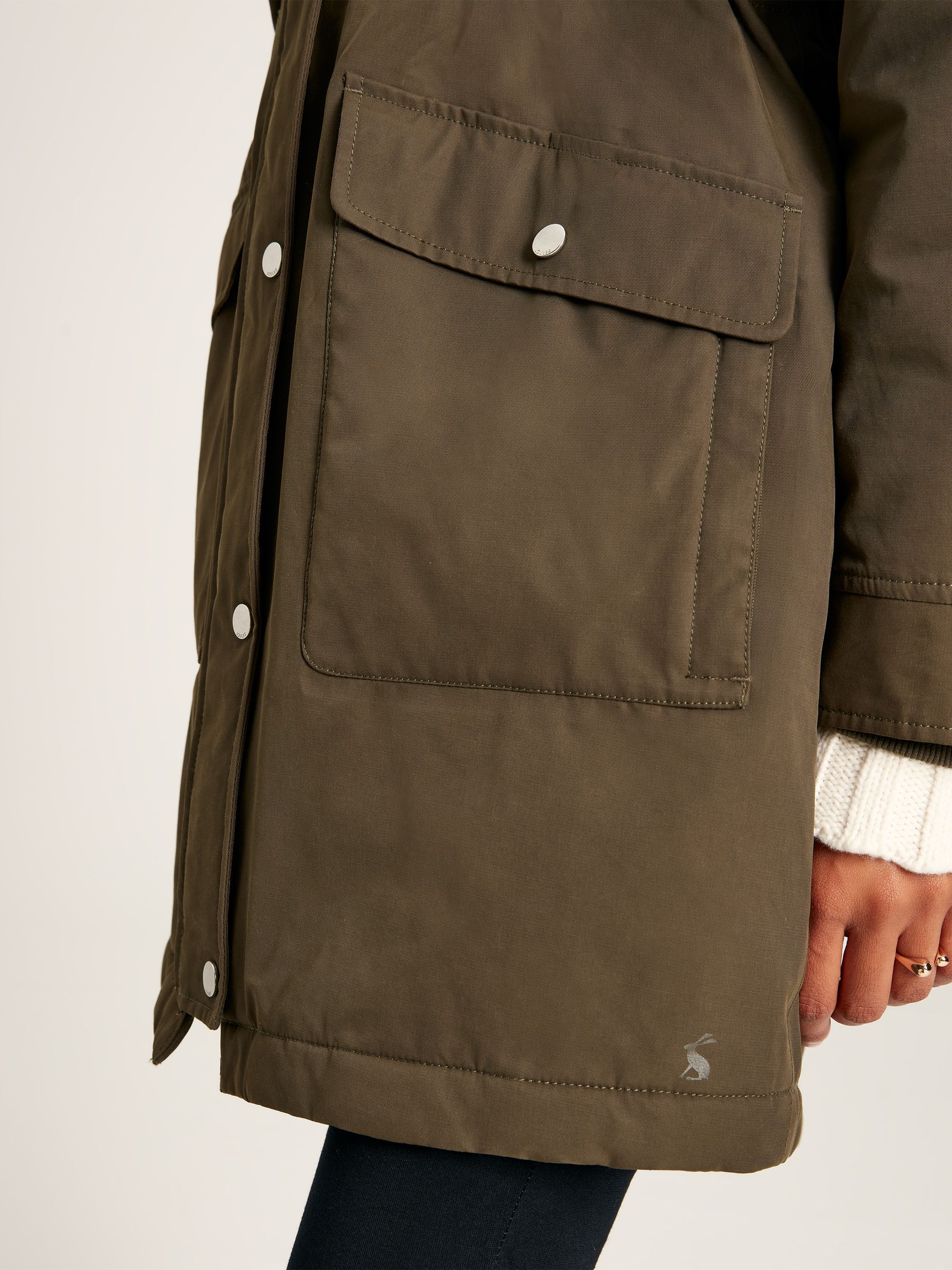 Wiltshire Green Waterproof Parka Coat With Hood - Image 7 of 9