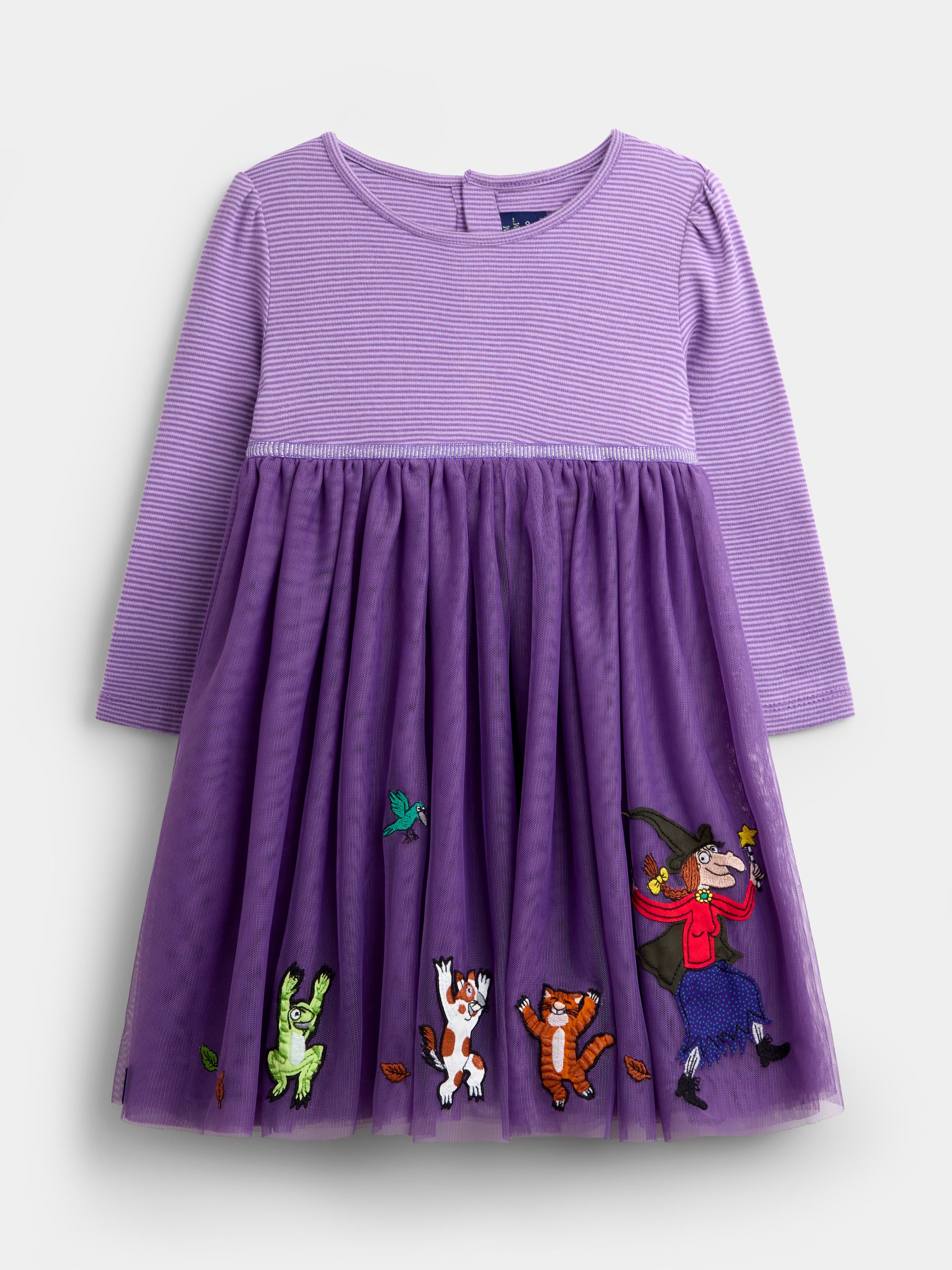 Purple Stripe Room On The Broom Party Dress - Image 1 of 4 Purple Stripe Room On The Broom Party Dress - Image 1 of 4