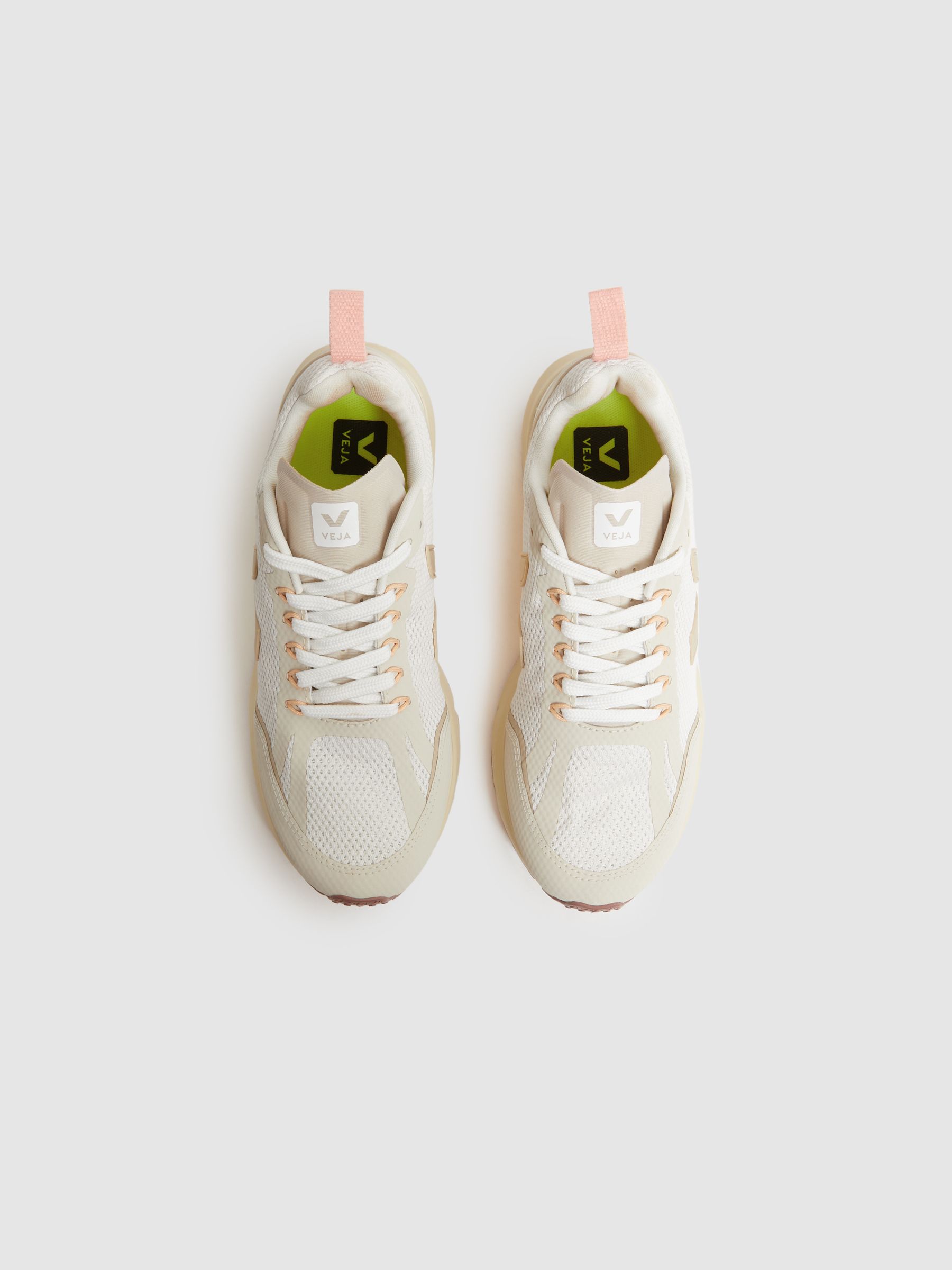 Veja Mesh Running Trainers in Gravel Almond - Image 4 of 7