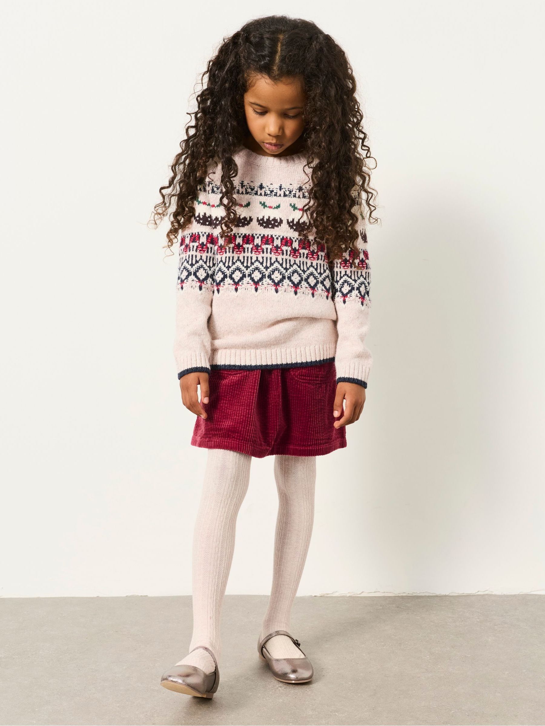 Kids Matching Family Cream Christmas Pudding Fairisle Jumper (3-12yrs) - Image 4 of 5