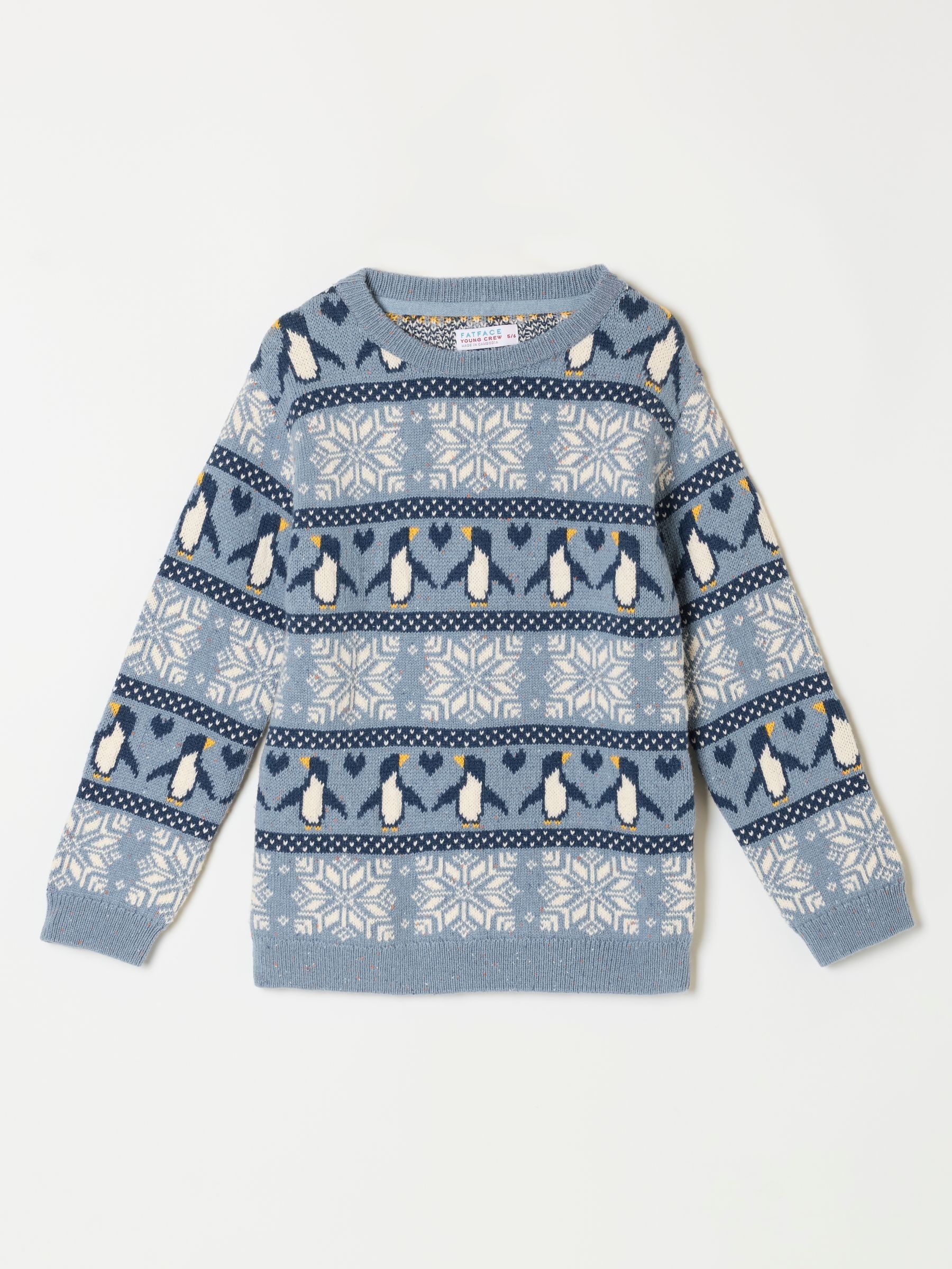 Kids Matching Family Blue Penguin Christmas Jumper (3-12yrs) - Image 7 of 7