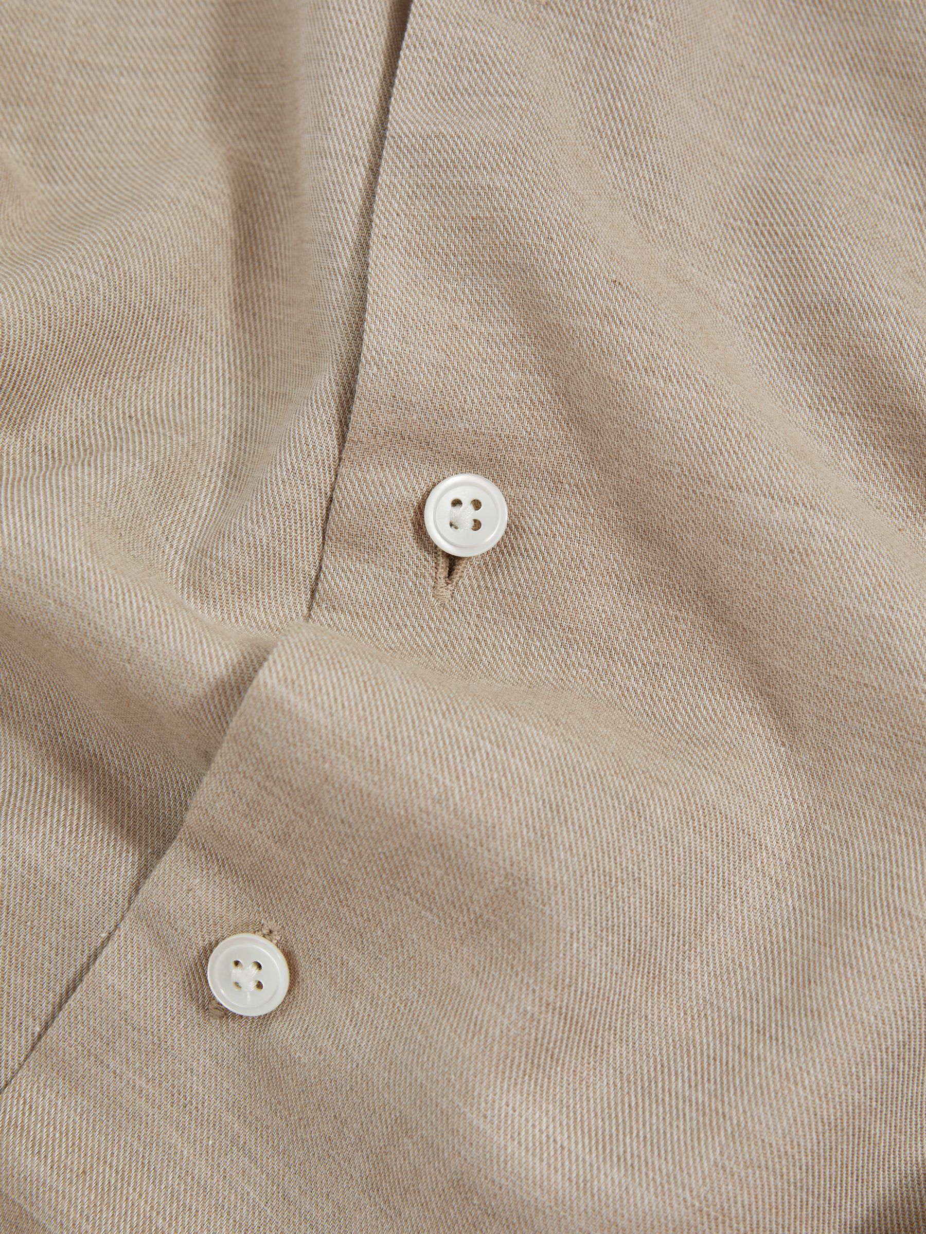 Atelier Italian Cotton Cashmere Shirt in Taupe - Image 6 of 6