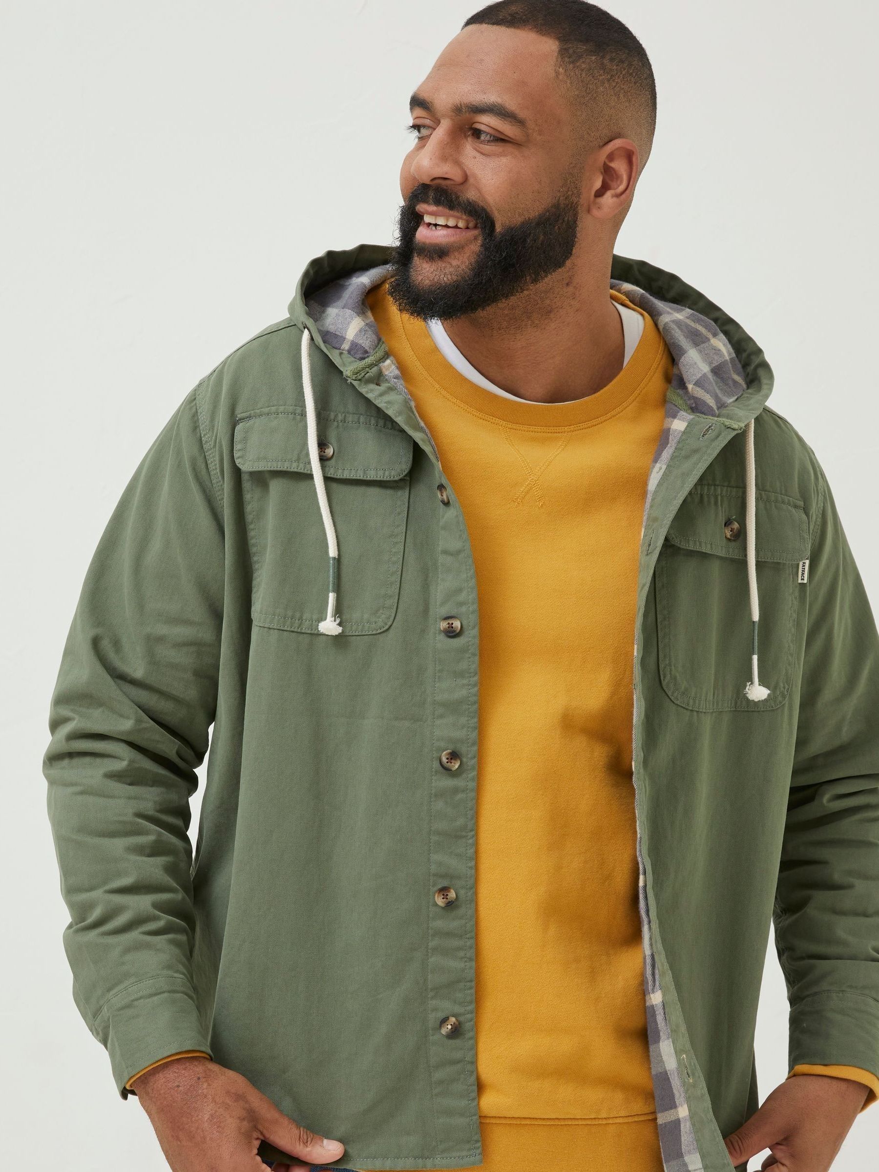 Green Walcot Hooded Overshirt - Image 1 of 4