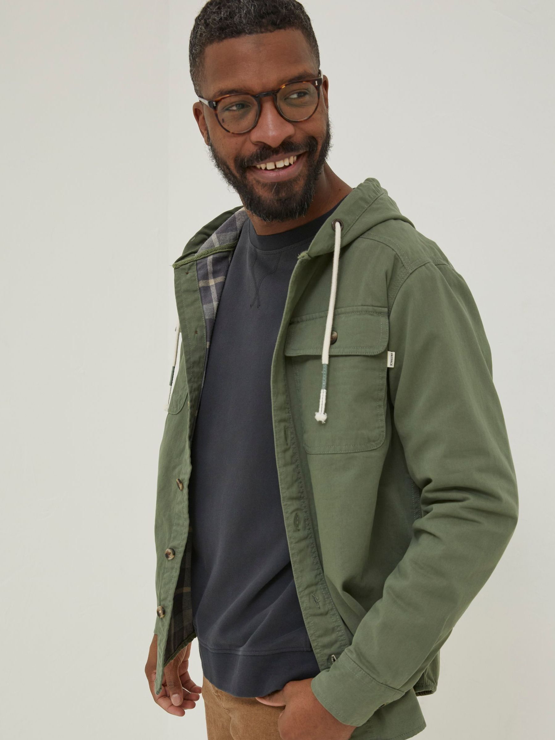 Green Walcot Hooded Overshirt - Image 3 of 4