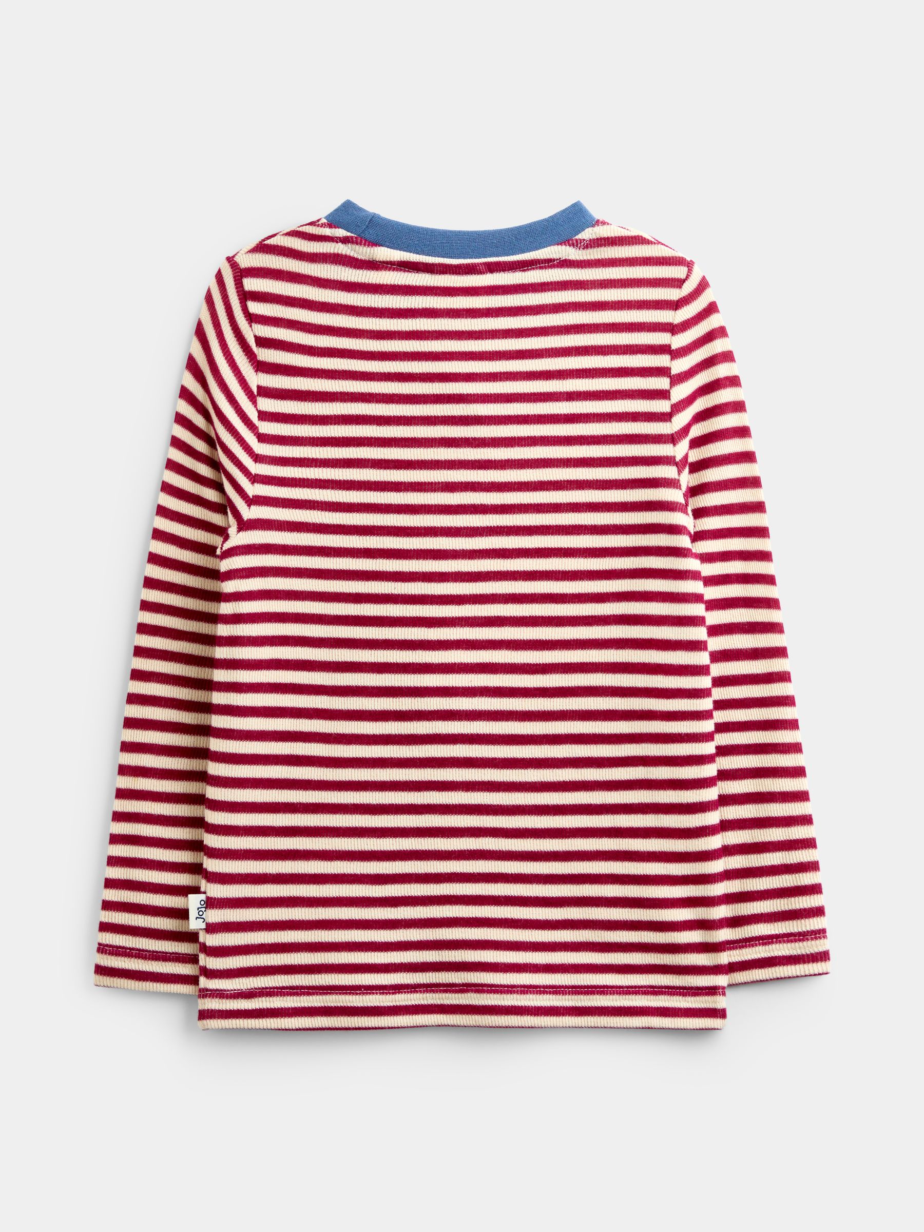 Denim Blue Stripe Jersey Denim Embroidered Pinny Top Set - Image 4 of 8