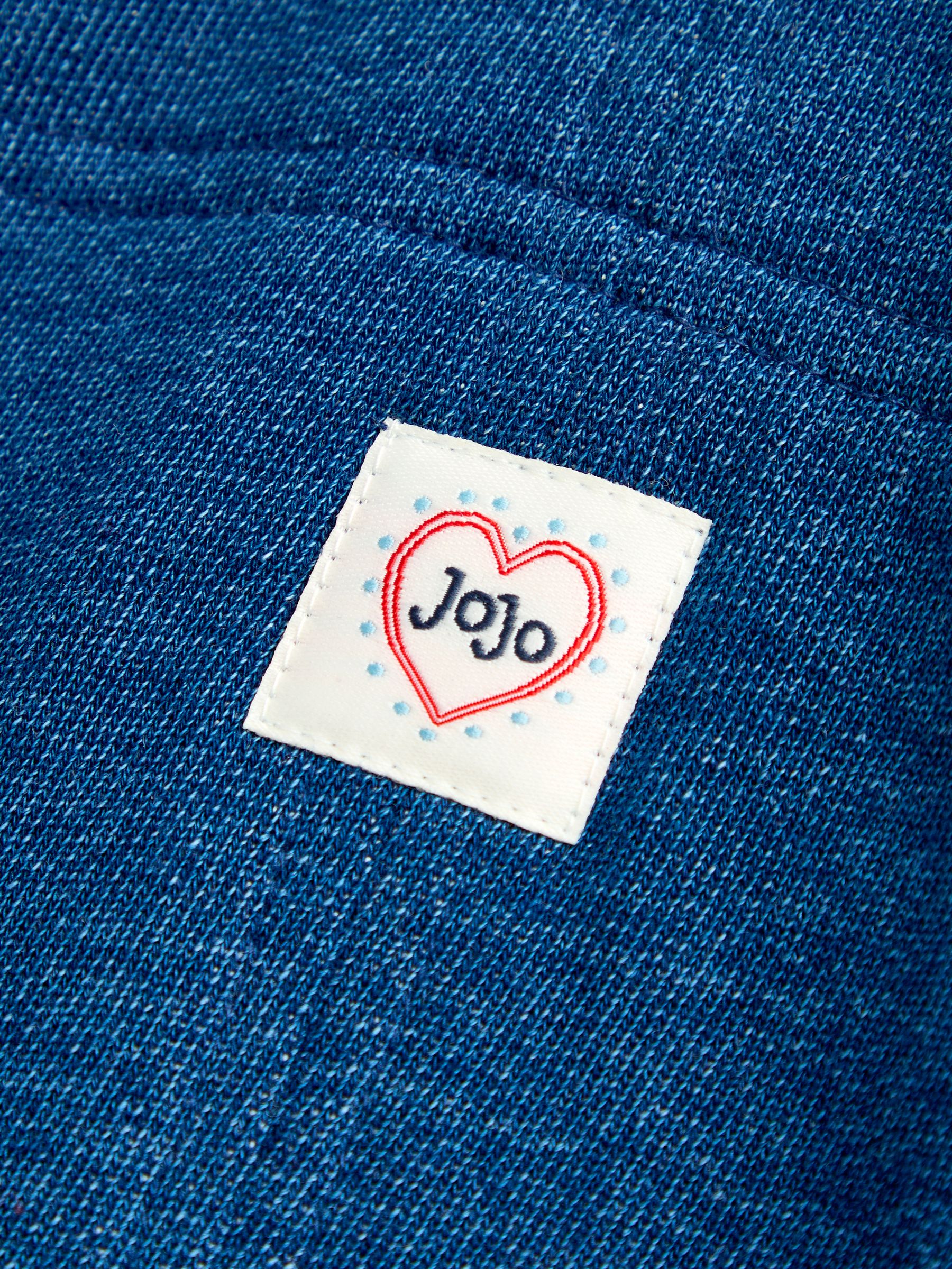 Denim Blue Stripe Jersey Denim Embroidered Pinny Top Set - Image 8 of 8