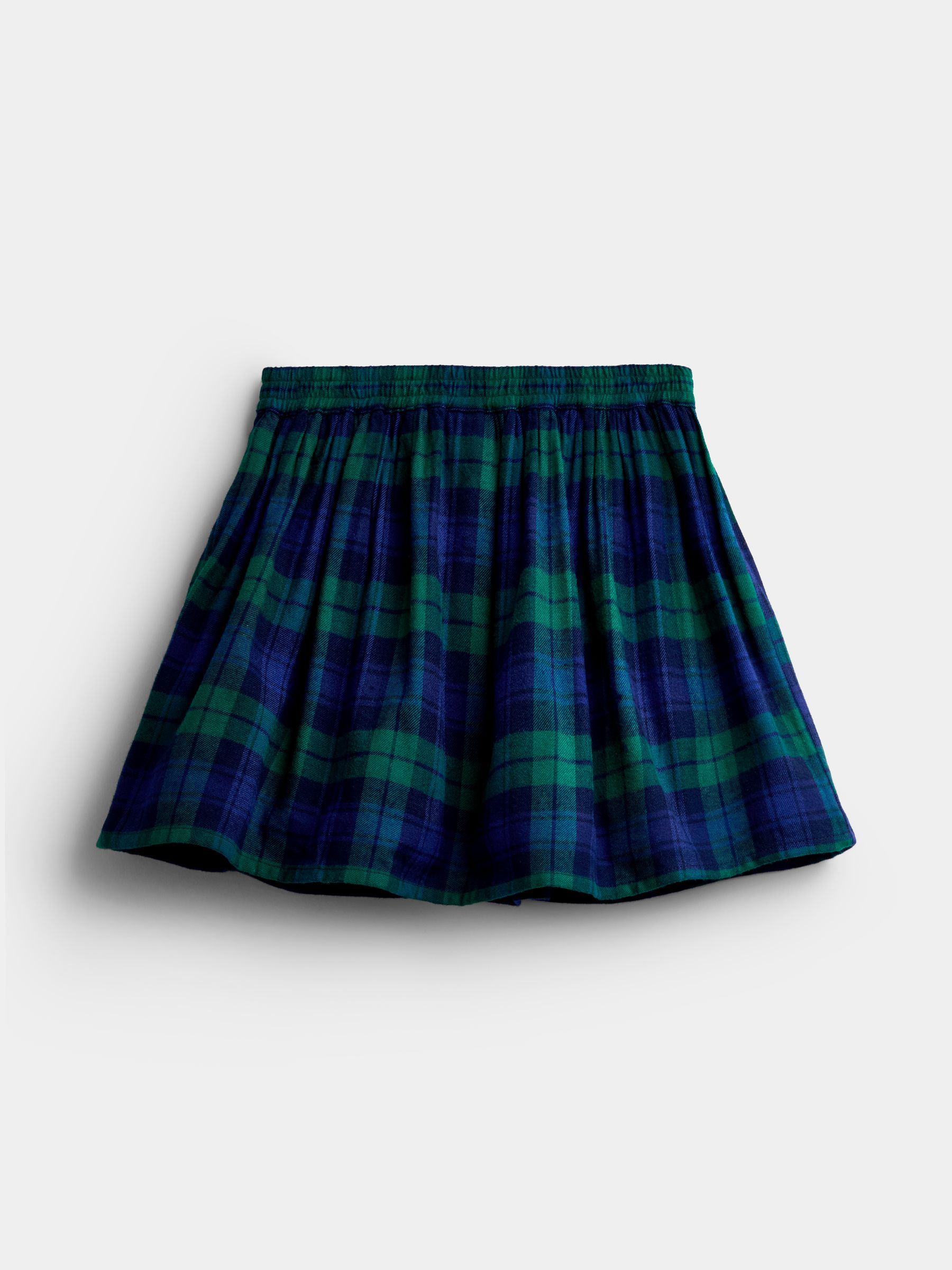 Navy Blue Tartan Skirt & Embroidered Blouse Set - Image 4 of 7