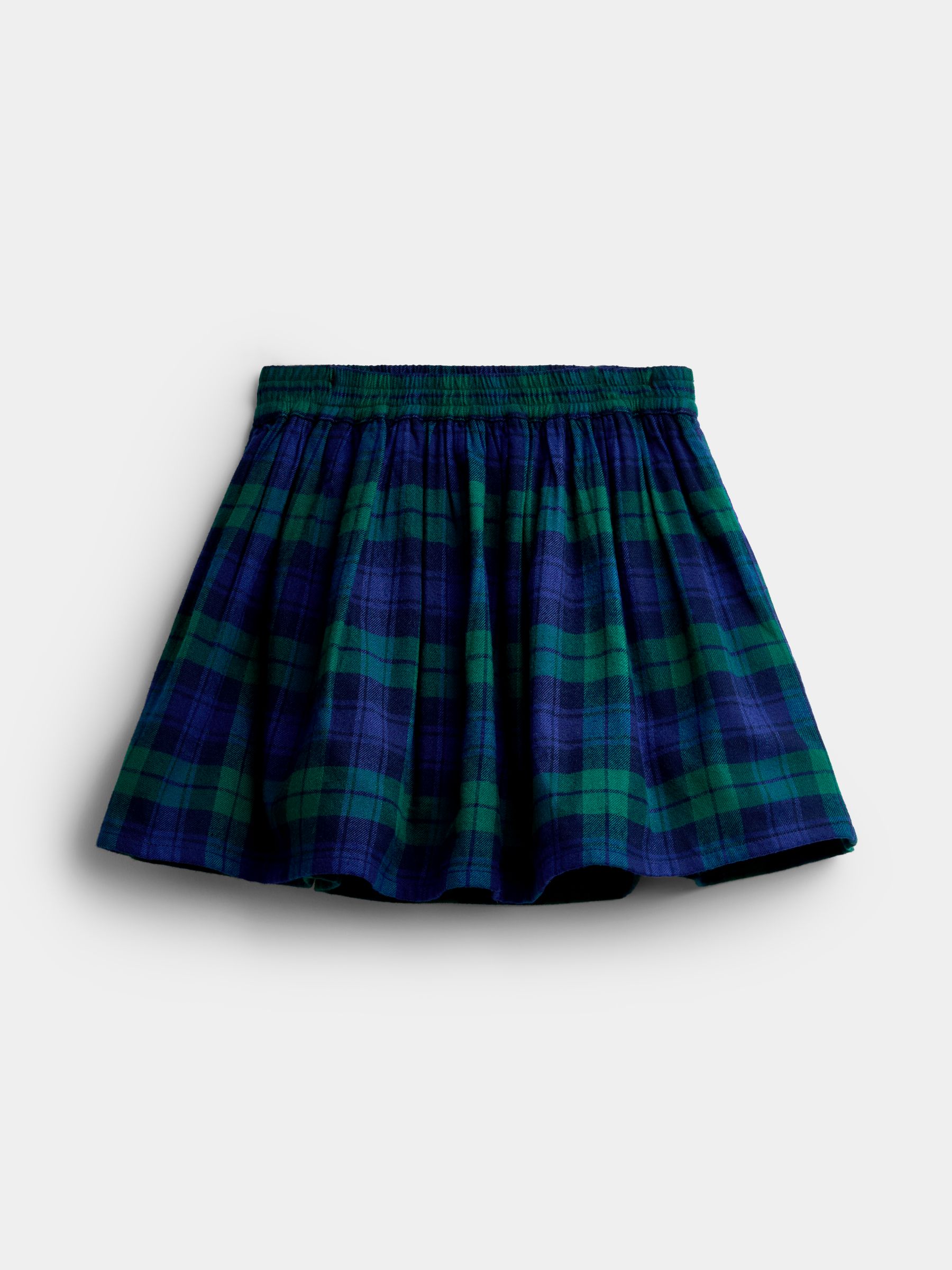 Navy Blue Tartan Skirt & Embroidered Blouse Set - Image 5 of 7