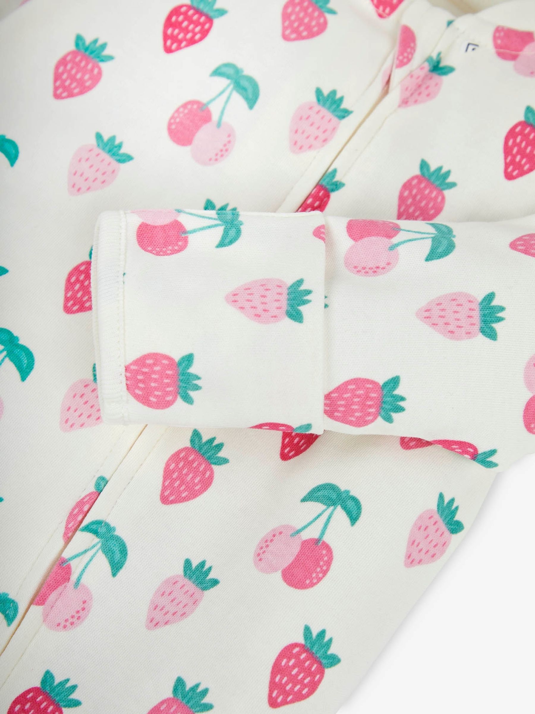 Cream Berry Print Zip Sleepsuit - Image 5 of 6