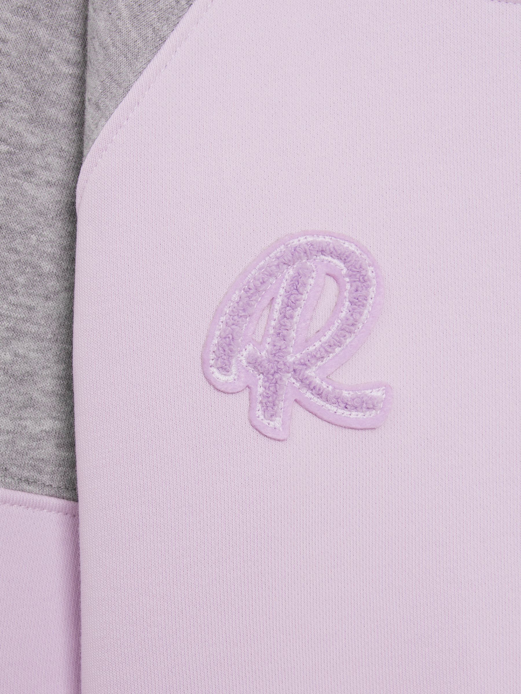 Junior Colourblock Motif Jersey Jumper in Lilac - Image 6 of 6