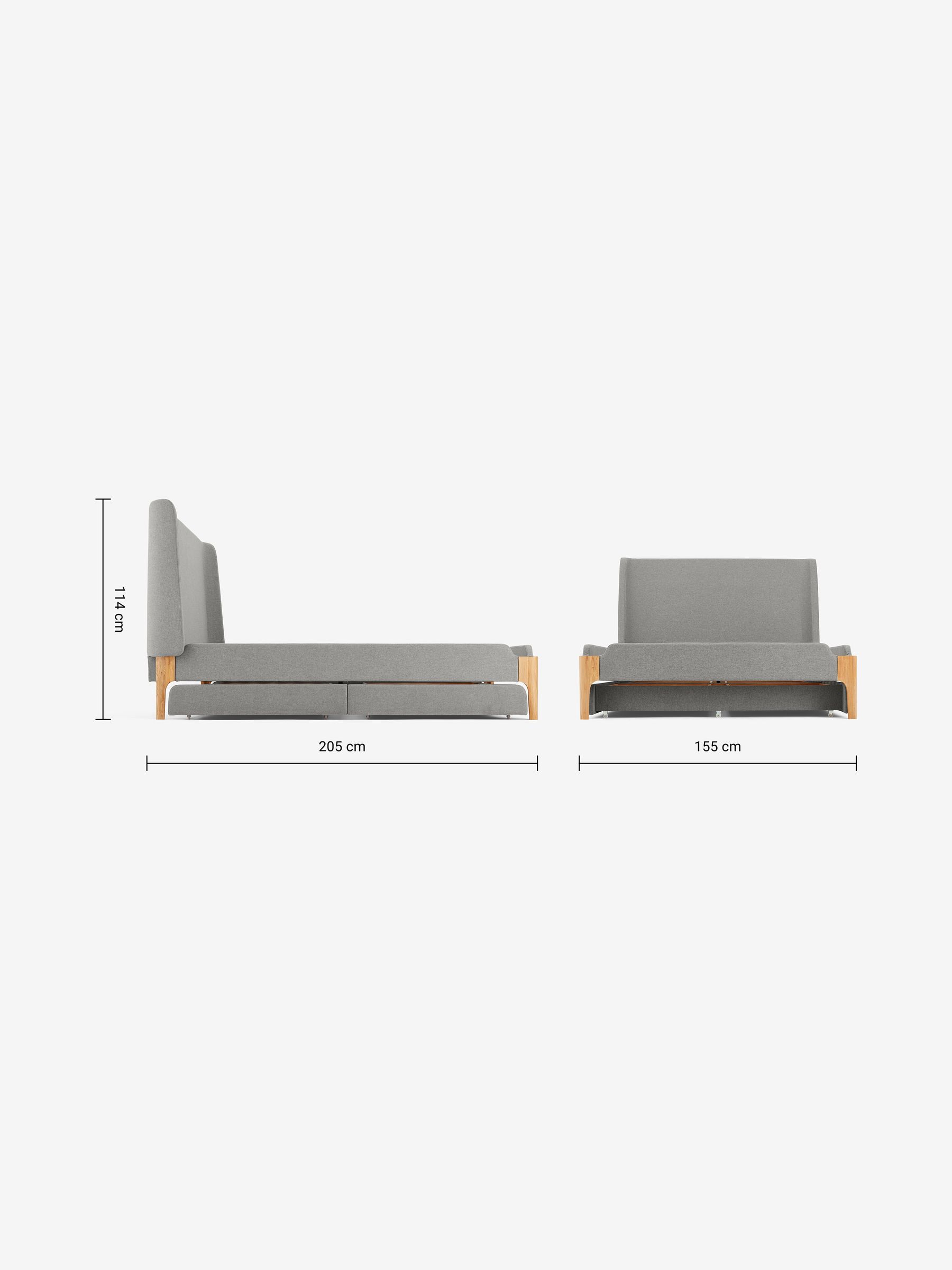 Drawer Storage Bed Roscoe in Cool Grey - Image 3 of 3