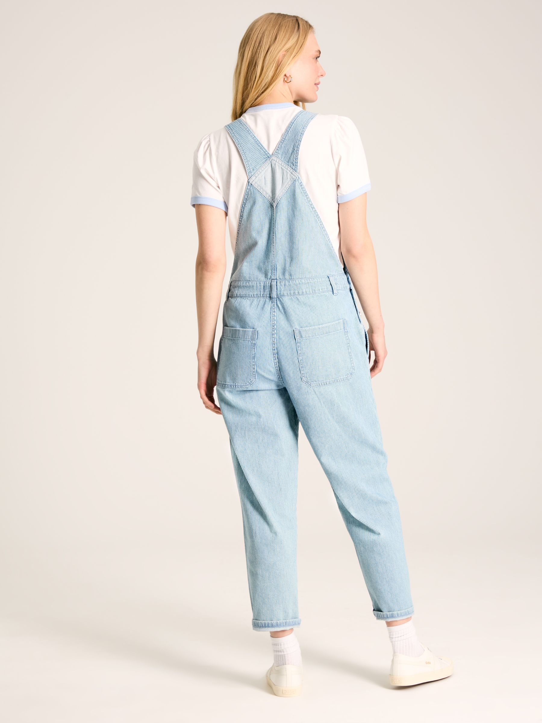 Railroad Blue & White Pinstripe Denim Dungarees - Image 2 of 7