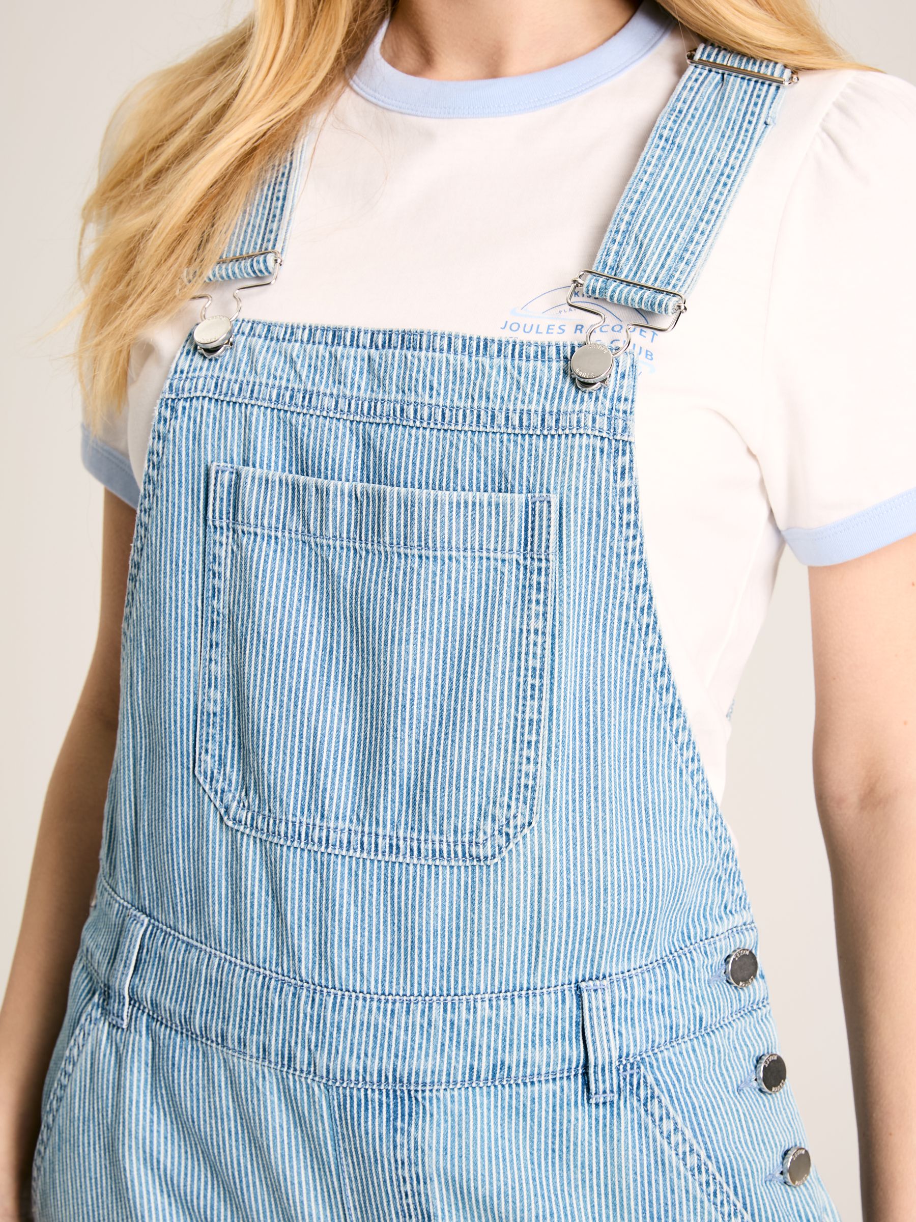 Railroad Blue & White Pinstripe Denim Dungarees - Image 5 of 7
