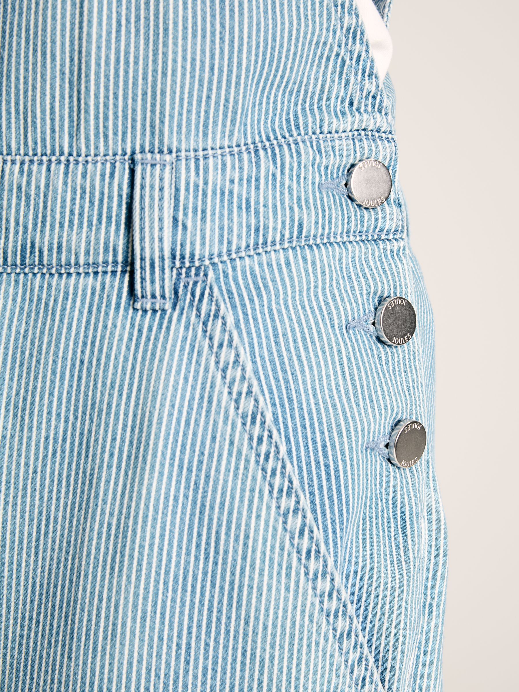 Railroad Blue & White Pinstripe Denim Dungarees - Image 7 of 7