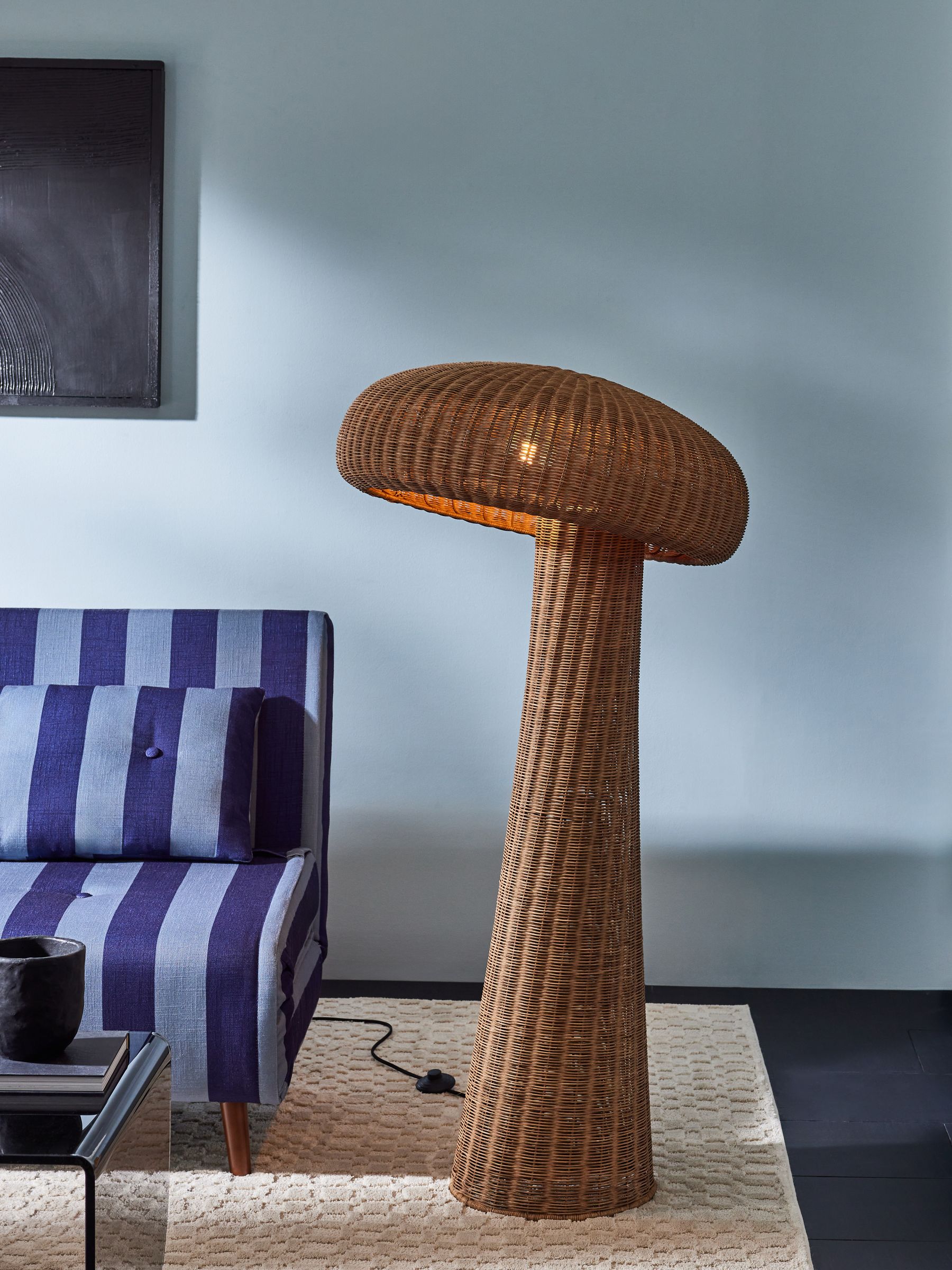 Leilani Rattan Floor Light in Natural - Image 1 of 4