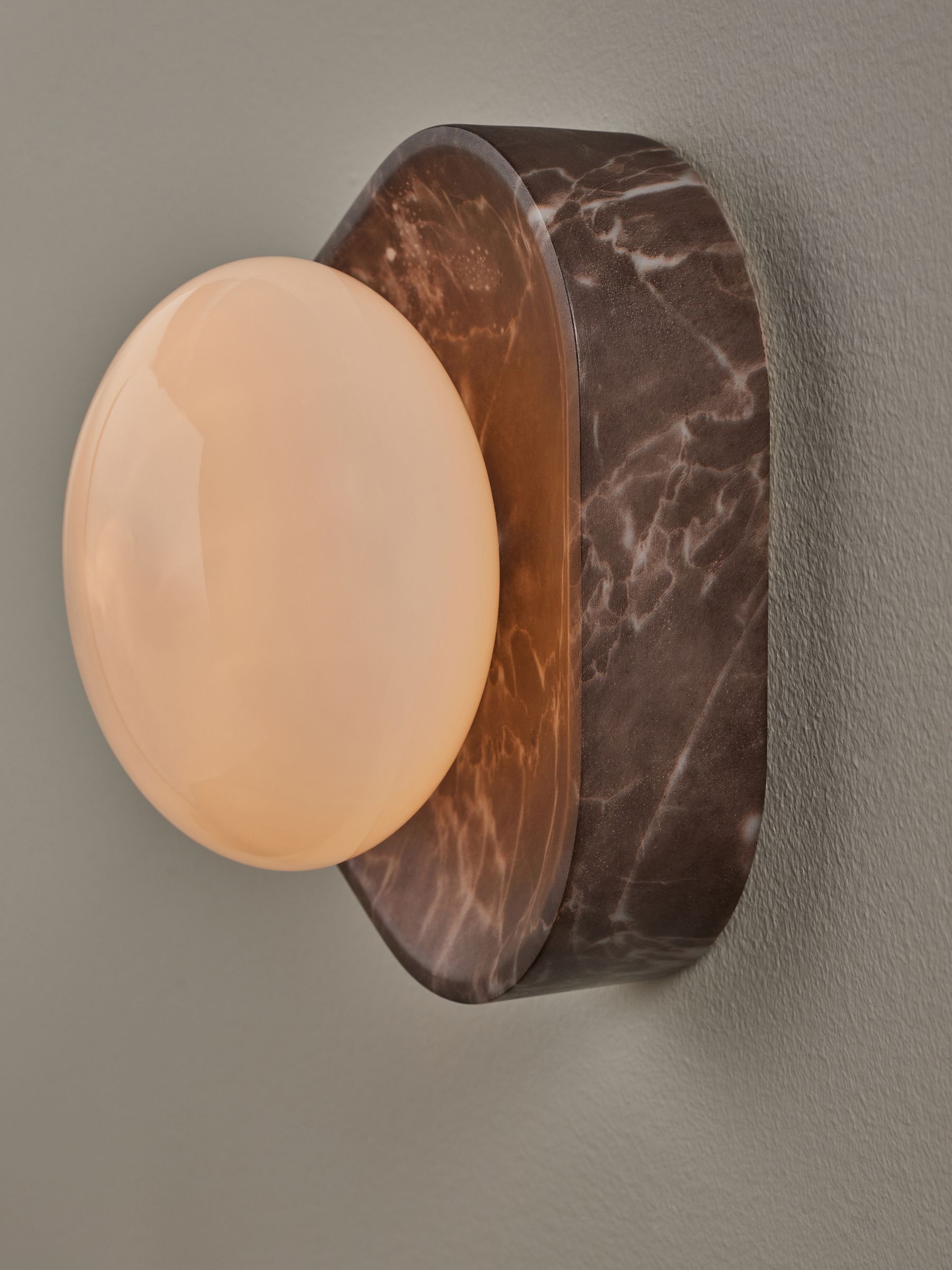 Wilf Wall Light in Red Marble Effect - Image 3 of 5