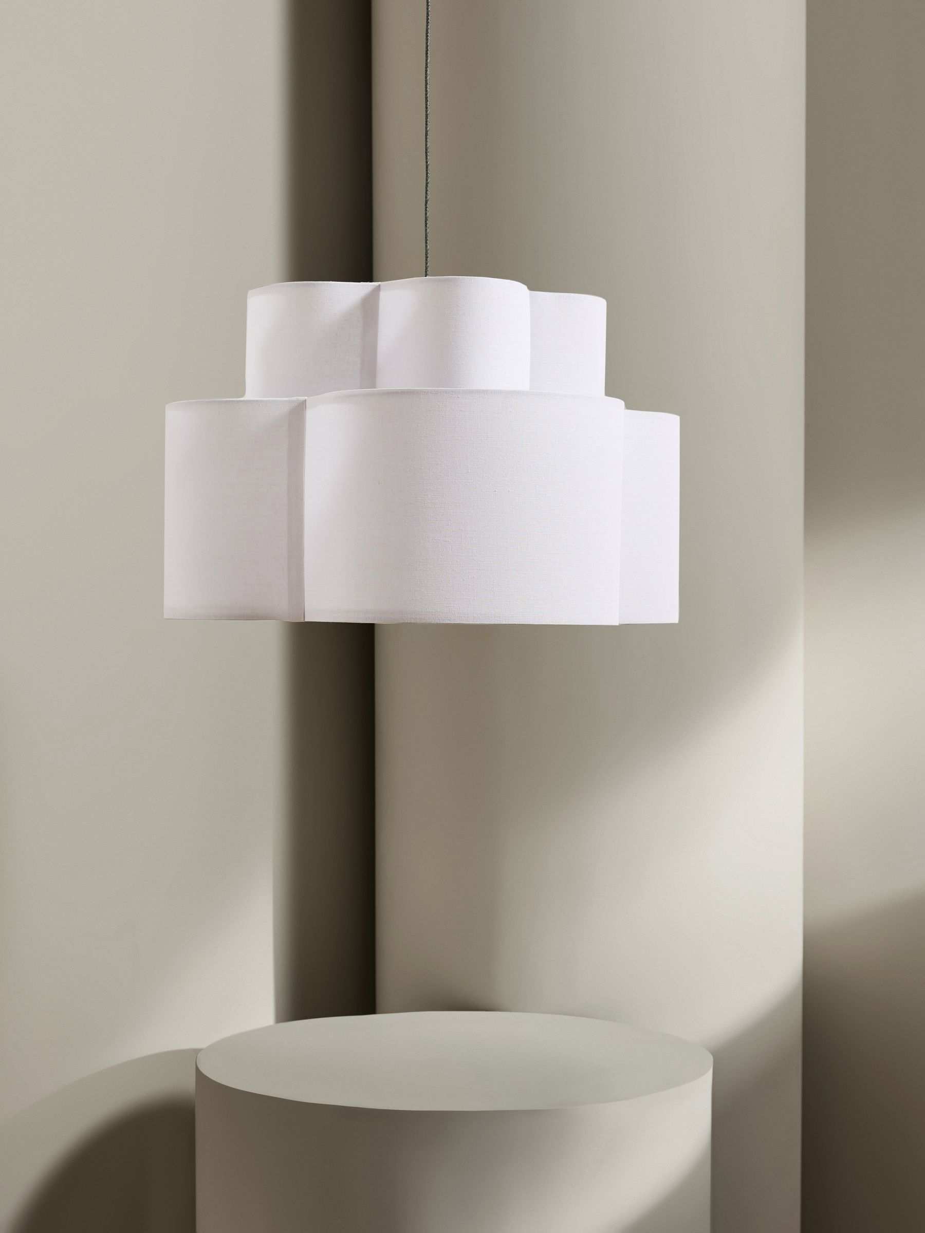 2 Tier Giana Pendant Ceiling Light in White - Image 4 of 4