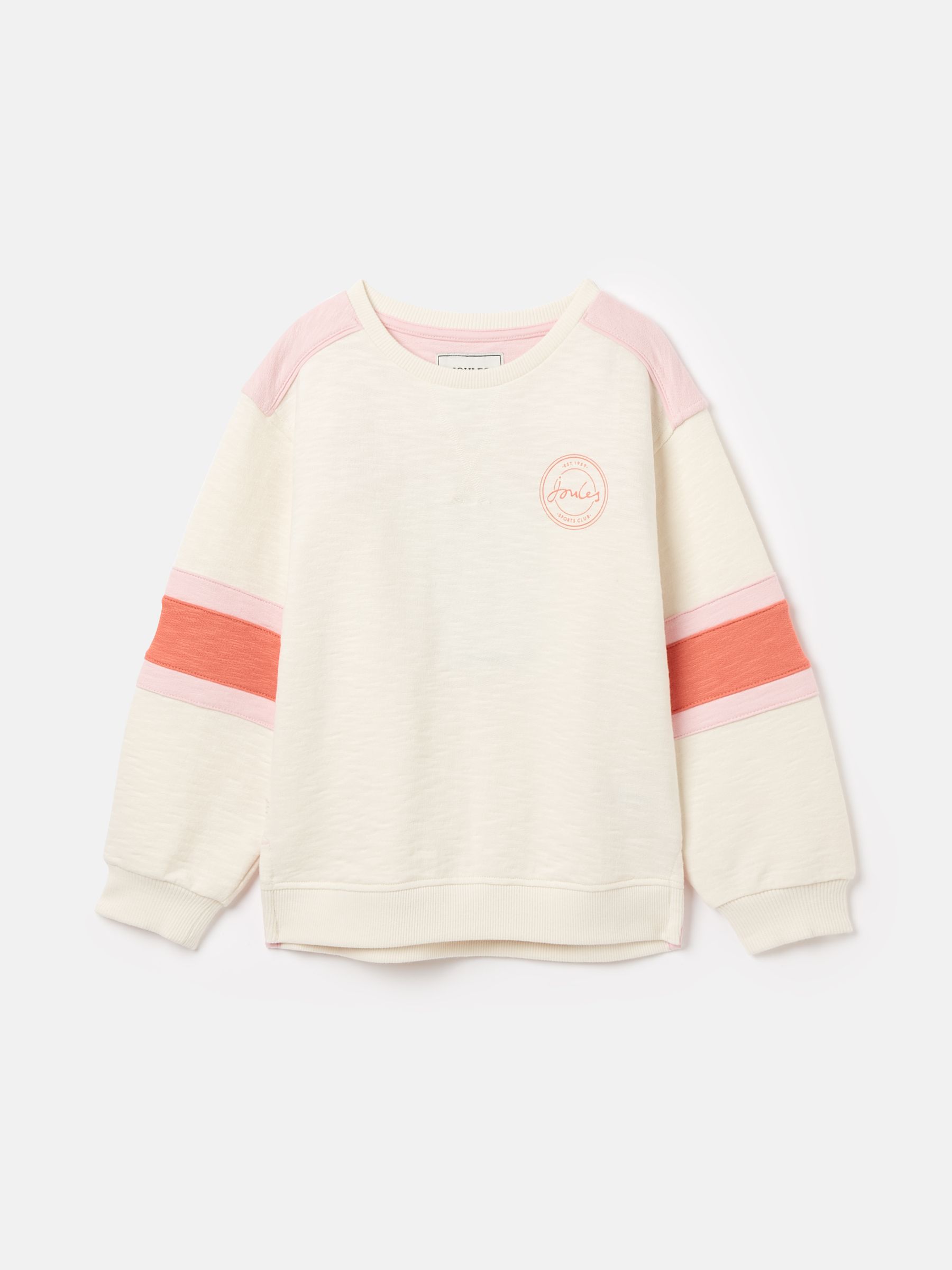 Cara Cream Colourblock Crewneck Sweatshirt - Image 1 of 4
