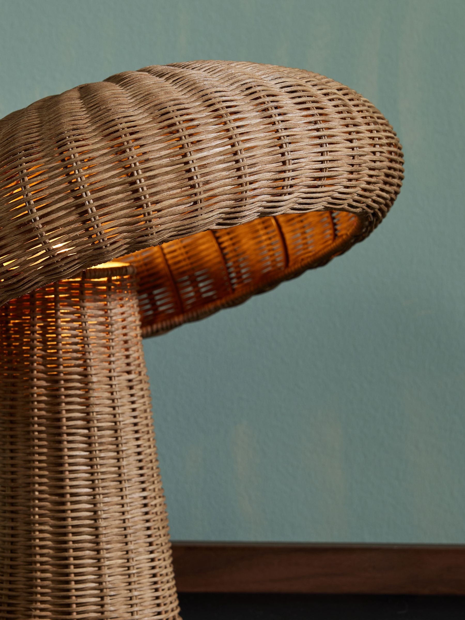 Leilani Rattan Table Lamp in Natural - Image 4 of 5