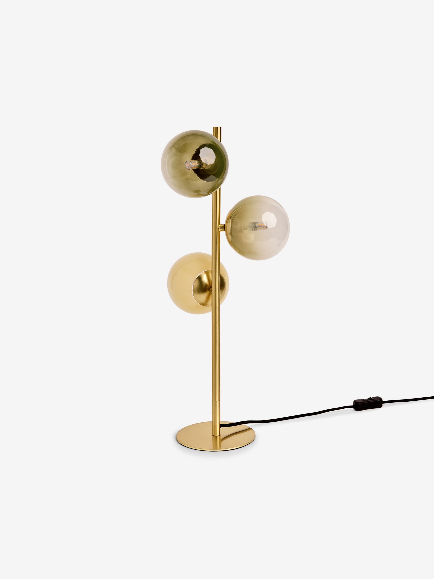 Globe Table Lamp in Brass/Green Ombre - Image 4 of 5