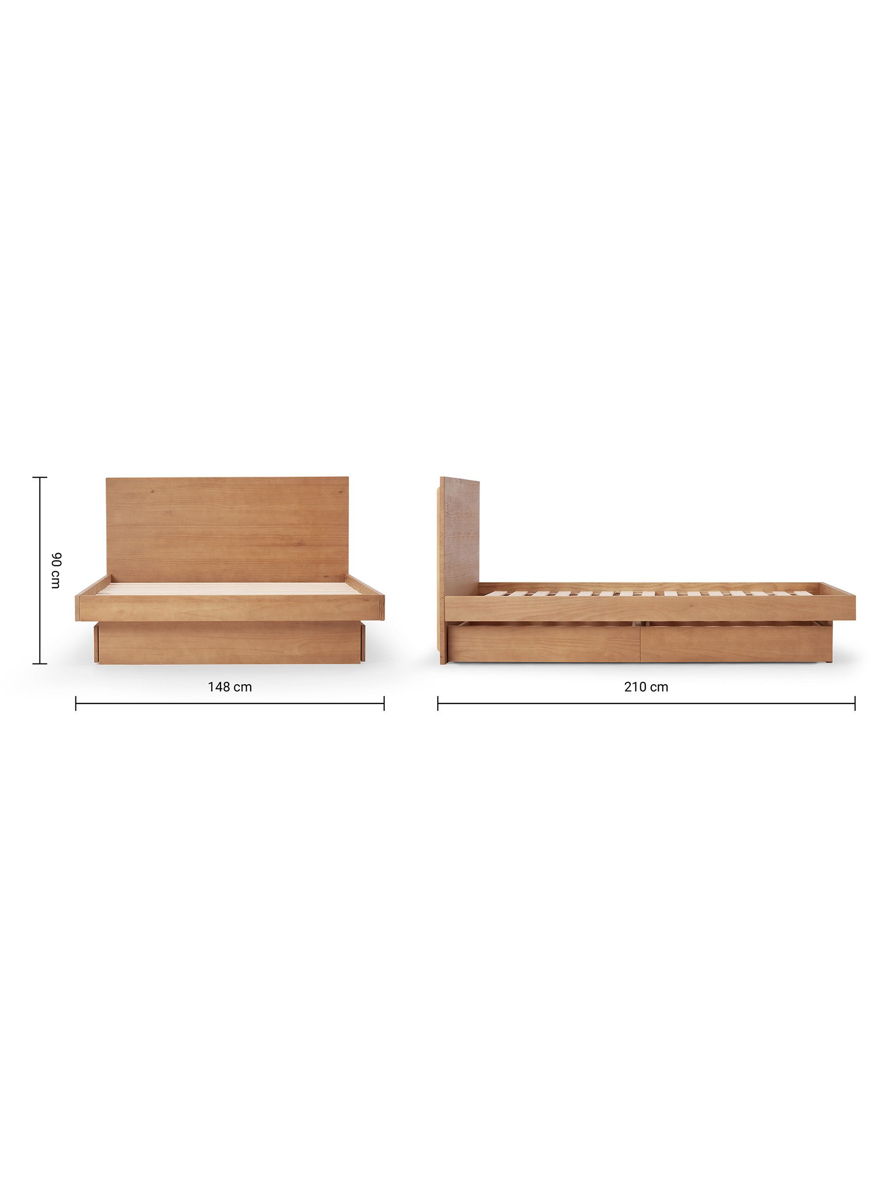 Meiko Storage Bed in Wood - Image 6 of 6