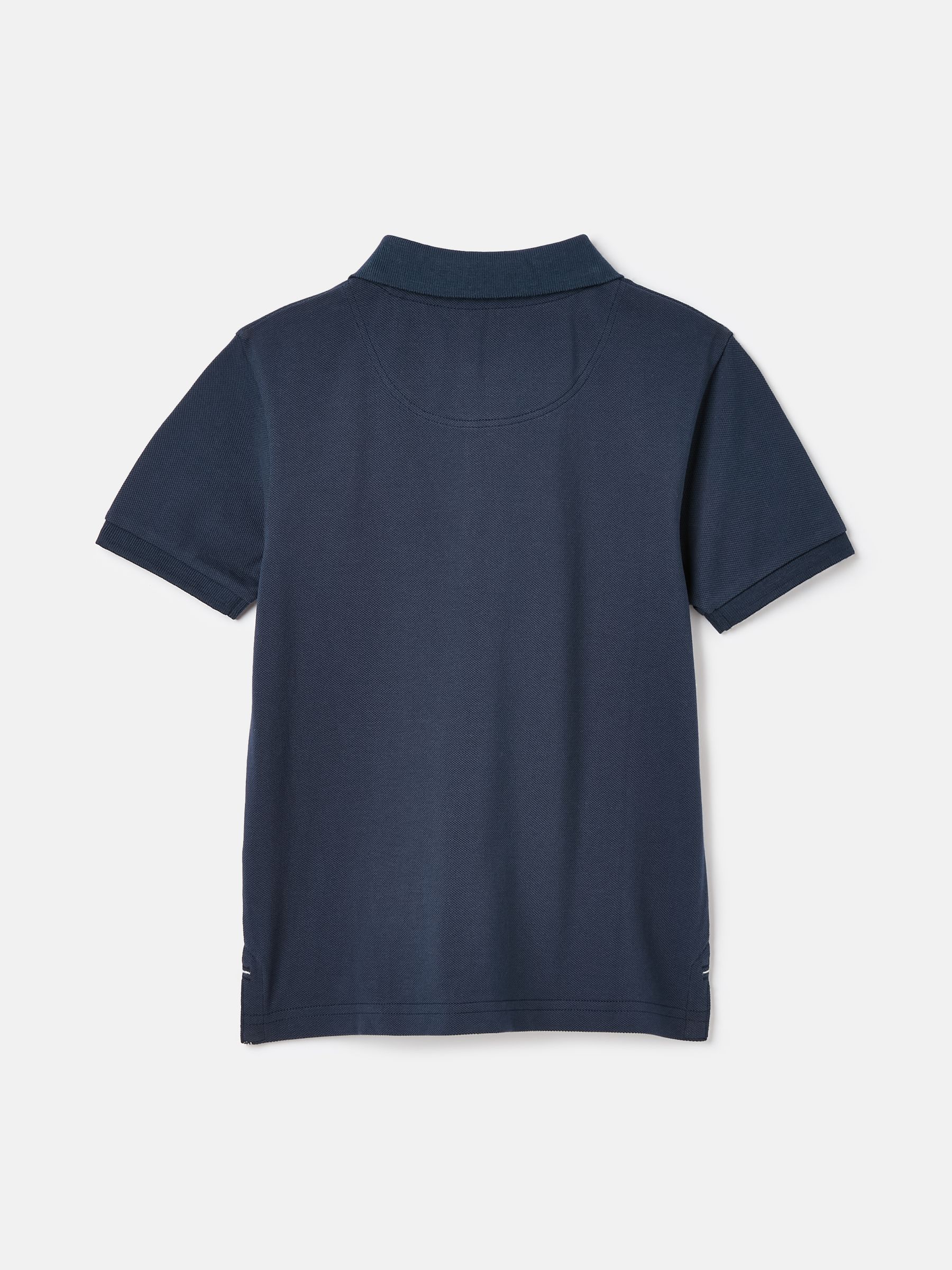Woody Navy Blue Pique Cotton Polo Shirt - Image 2 of 5