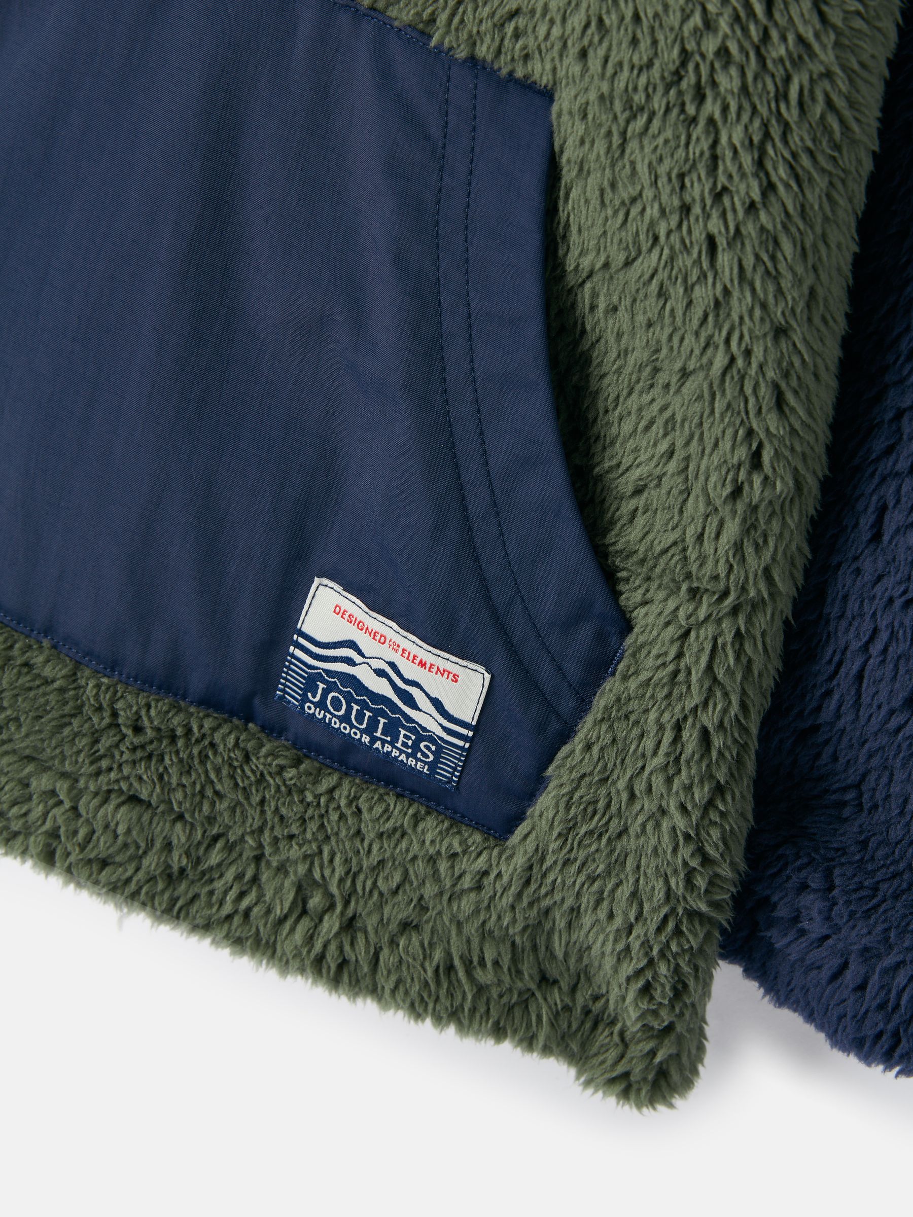 Boys' Always Cosy Green/Navy Half Zip Borg Fleece - Image 5 of 5
