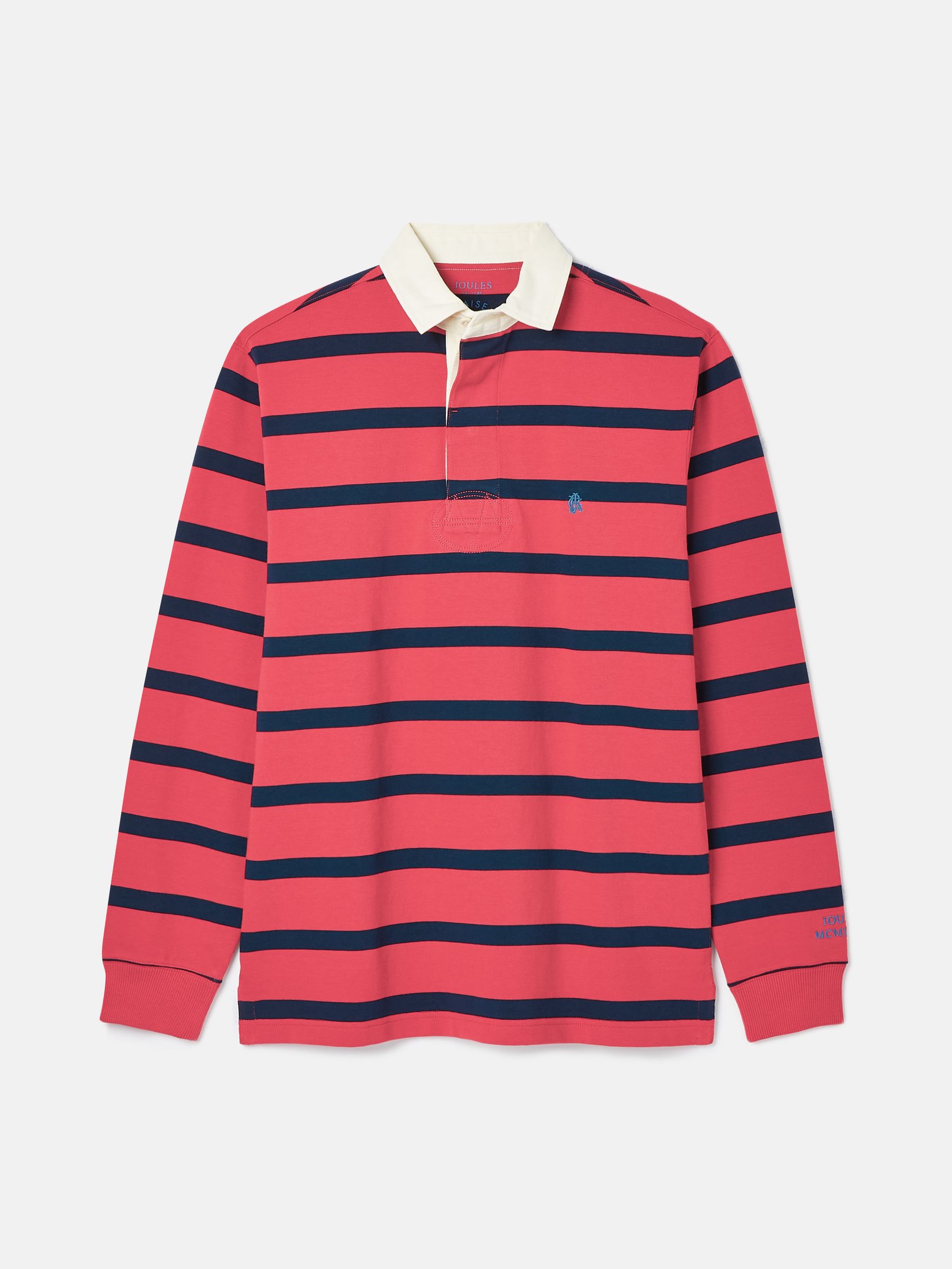 Onside Pink & Navy Striped Rugby Shirt - Image 7 of 9