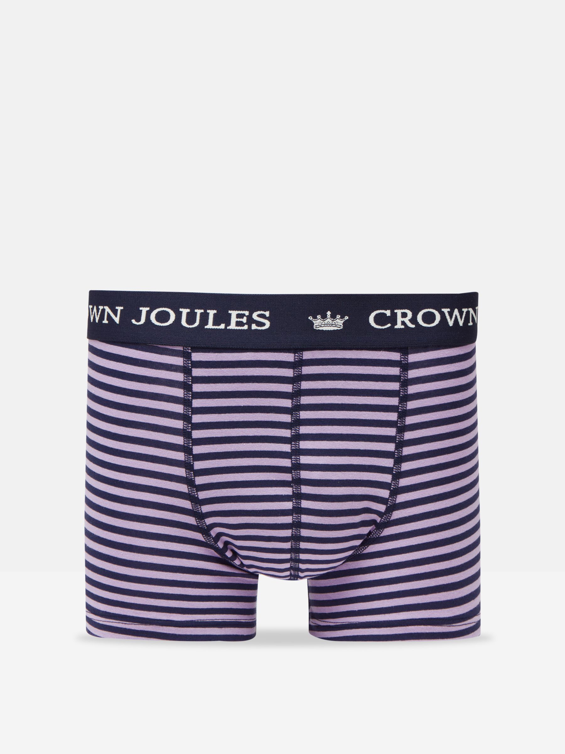 Crown Joules Blue/Purple Pack of Two Cotton Boxers - Image 2 of 4