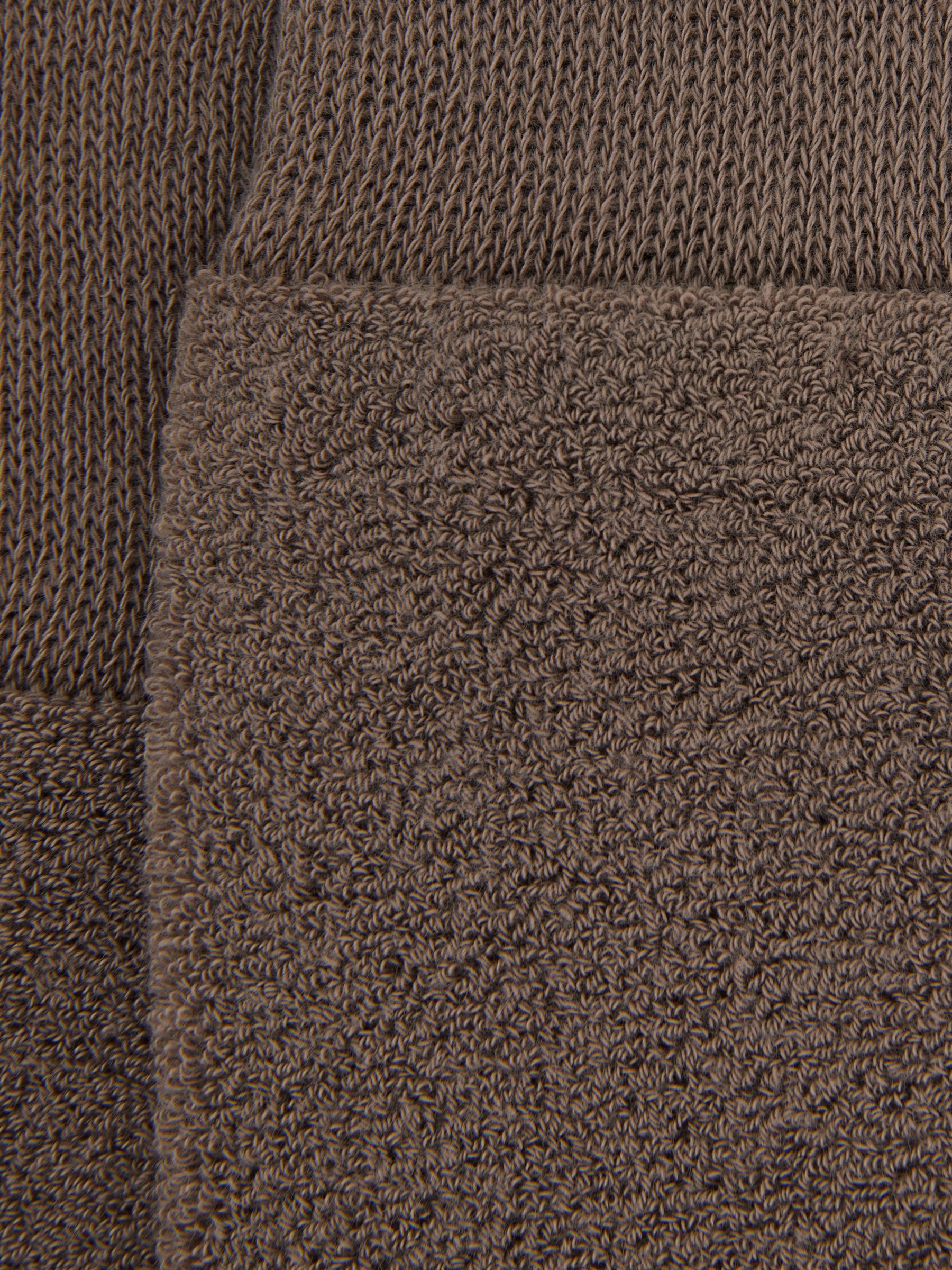 Cotton Blend Terry Towelling Socks in Taupe Melange - Image 3 of 3
