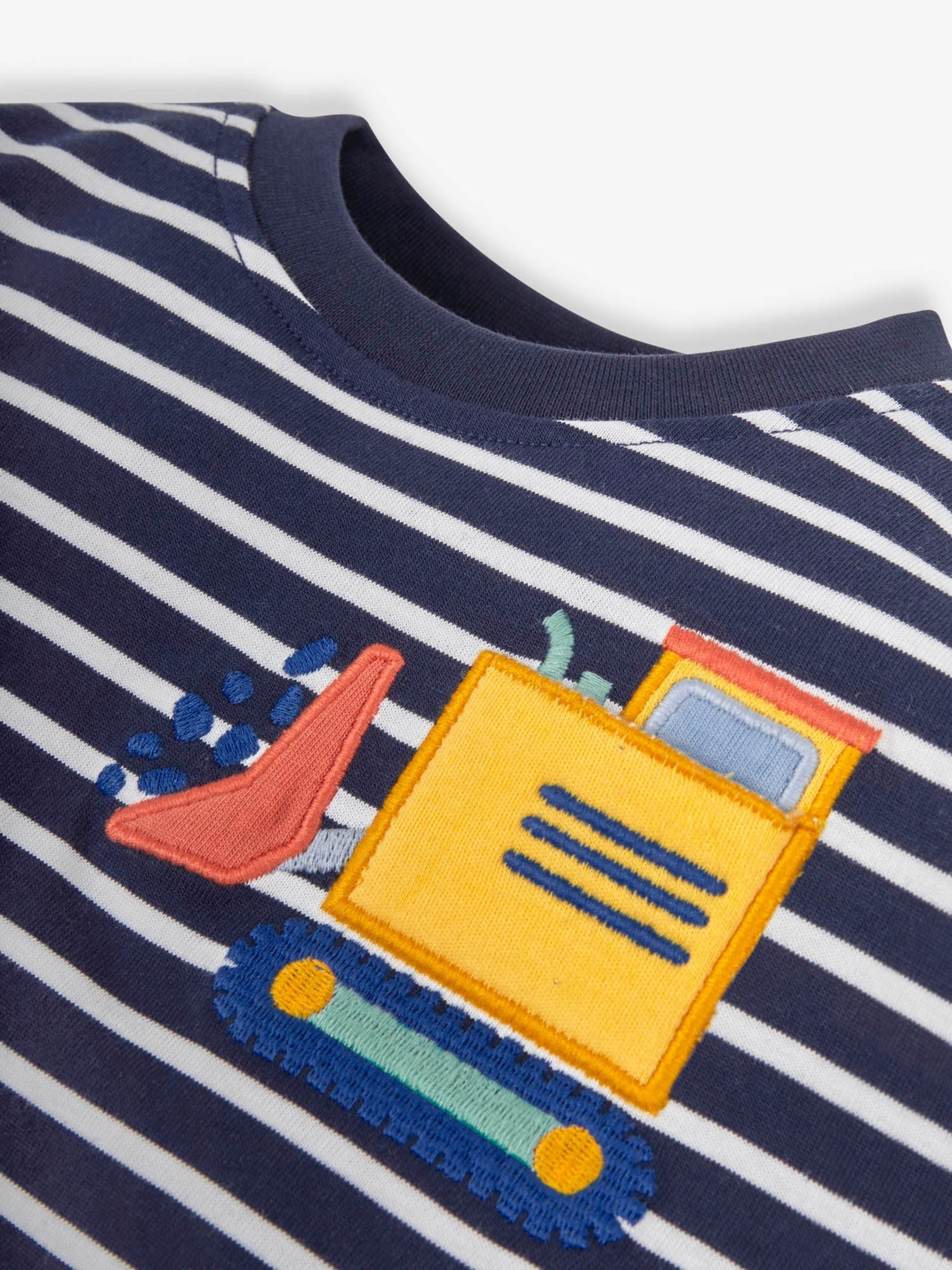 Navy White Stripe Navy & White Stripe Digger Pocket T-Shirt - Image 2 of 3