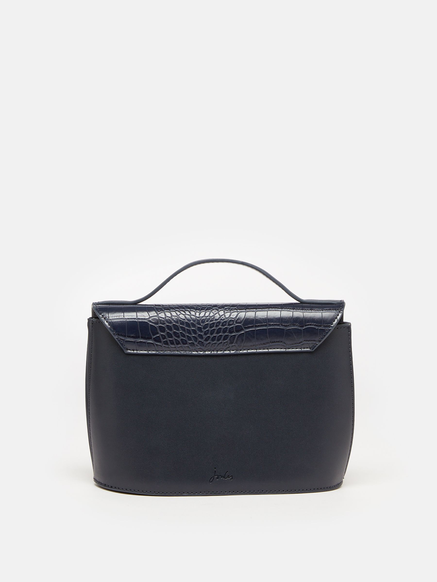 Claire Navy Faux Leather Croc Effect Cross Body Bag - Image 5 of 9
