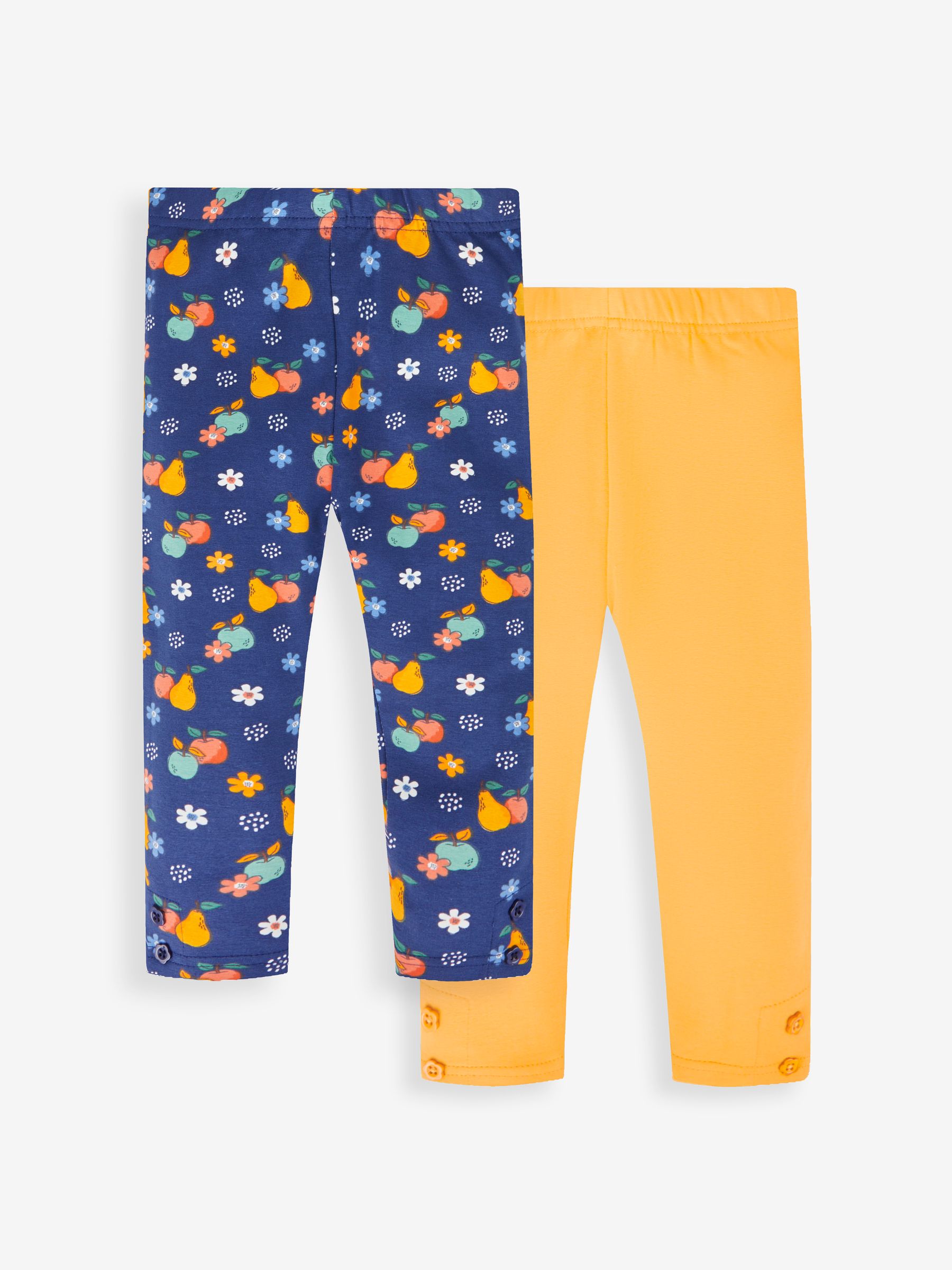 Navy Blue Fruit & Yellow Girls' 2-Pack Leggings - Image 1 of 5