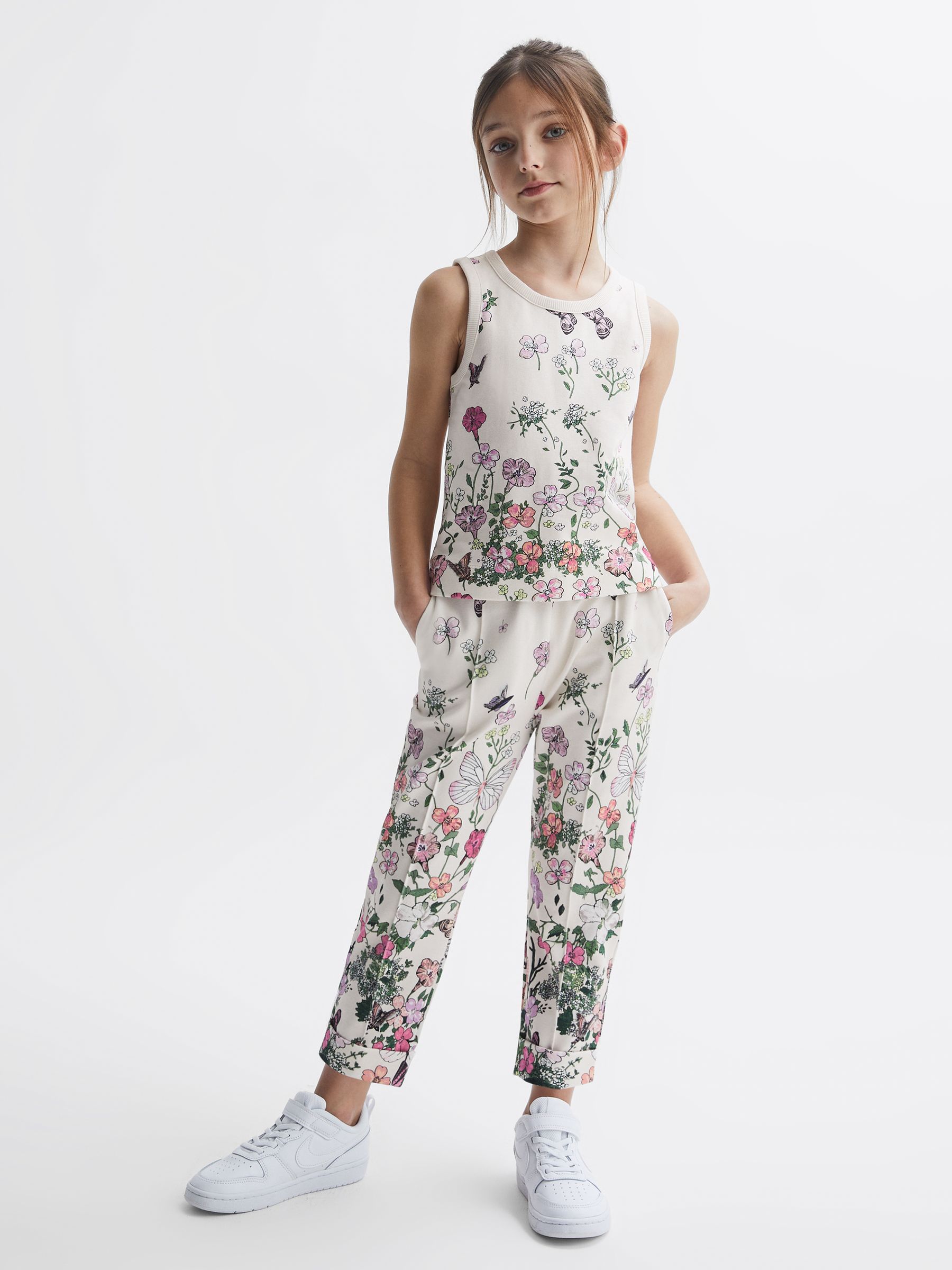 9-12 yrs Floral Print Vest in Pink Print - Image 6 of 7