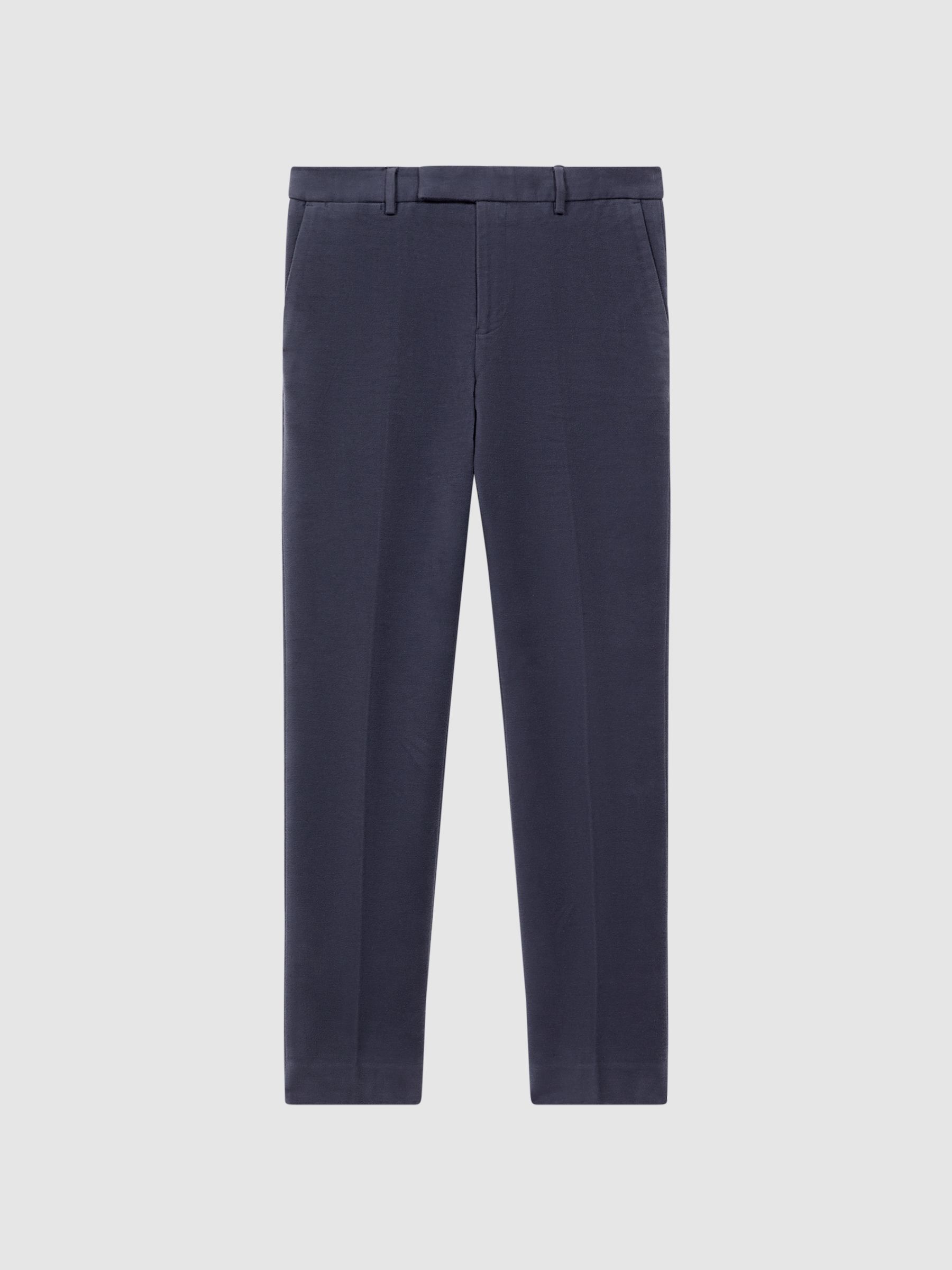 Slim Fit Moleskin Trousers in Airforce Blue - Image 2 of 4