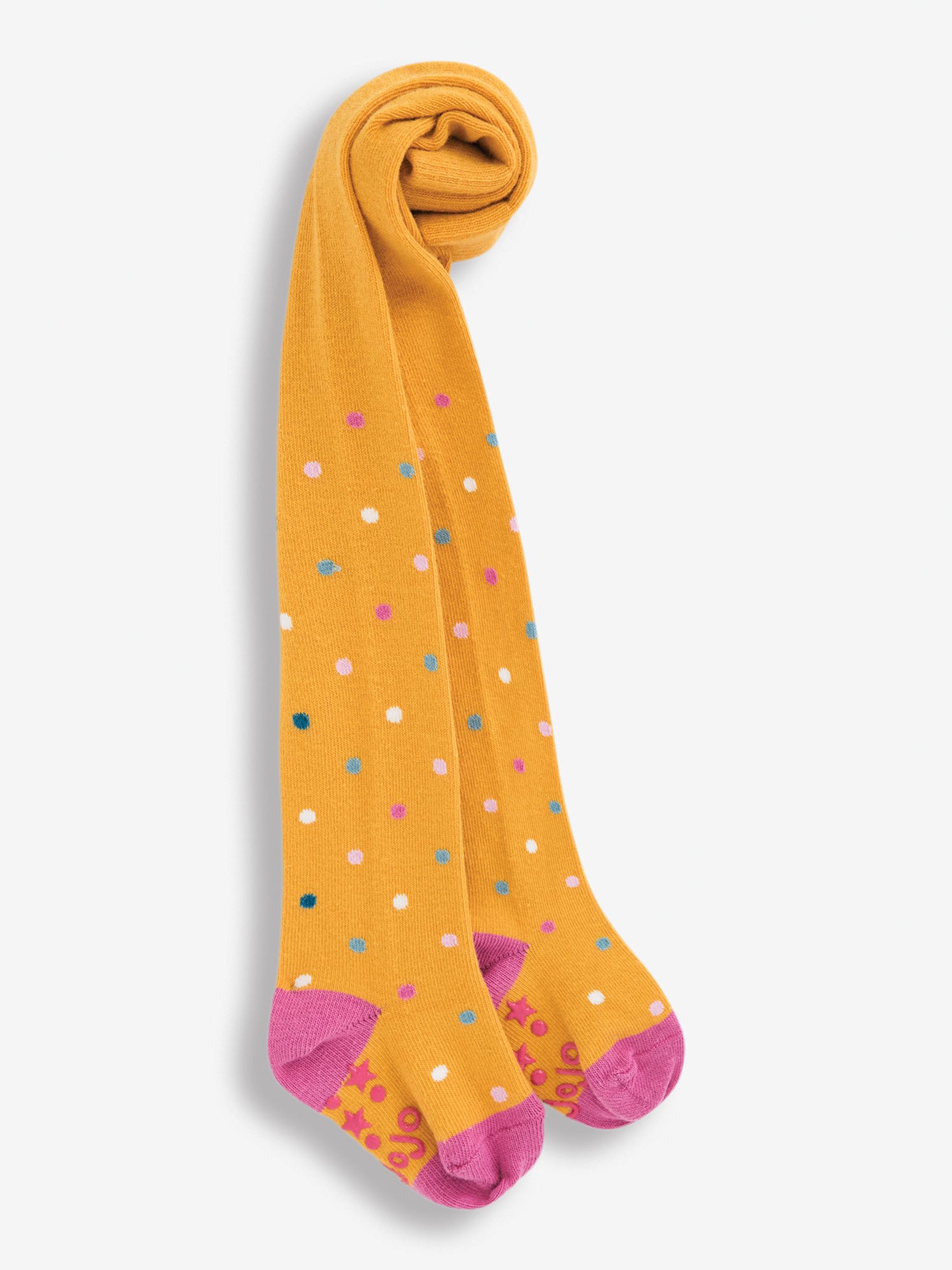 Yellow Girls' Yellow Spot Cotton Rich Tights - Image 1 of 1