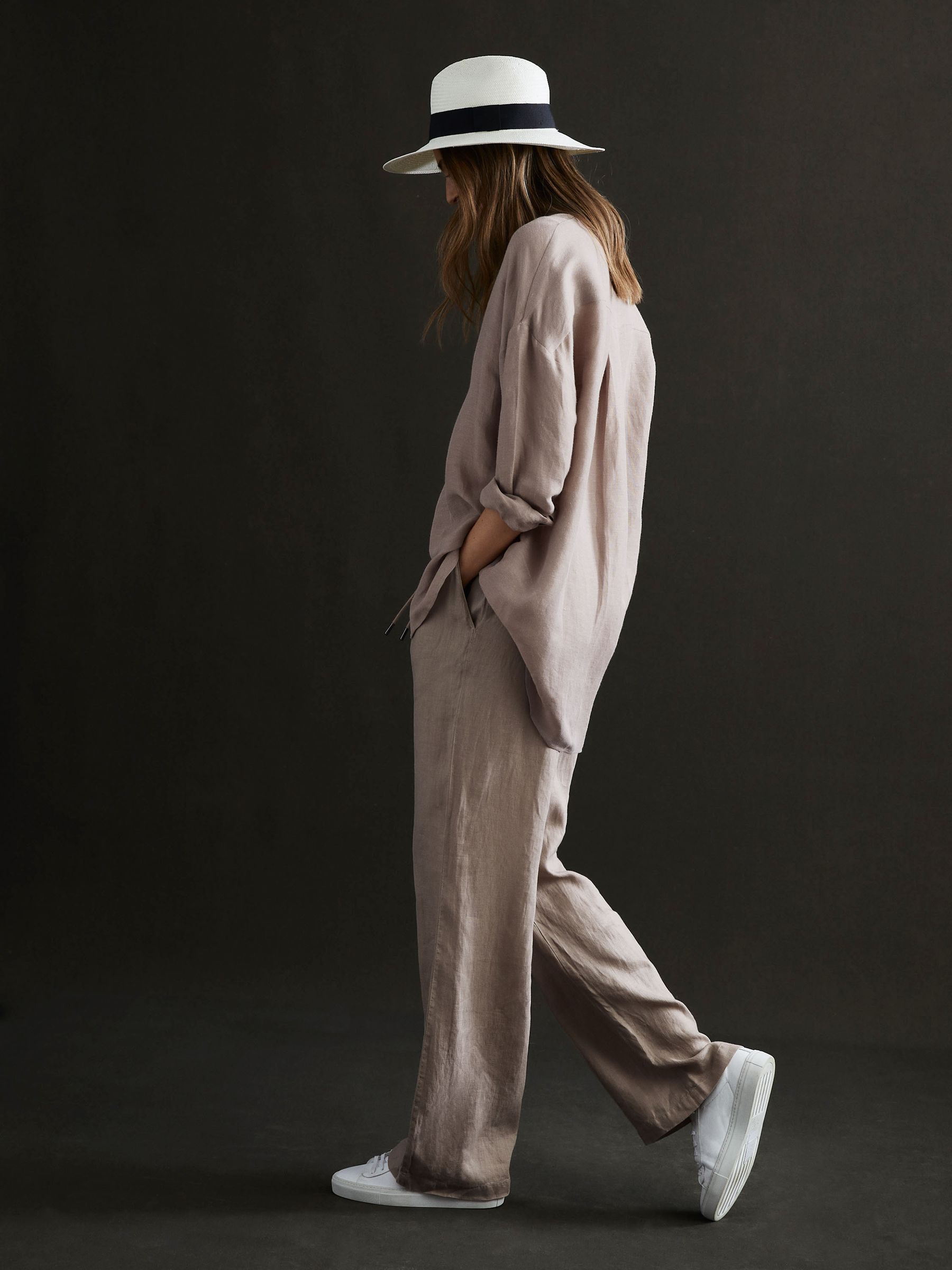 Oversized Long Sleeve Shirt in Taupe - Image 5 of 6