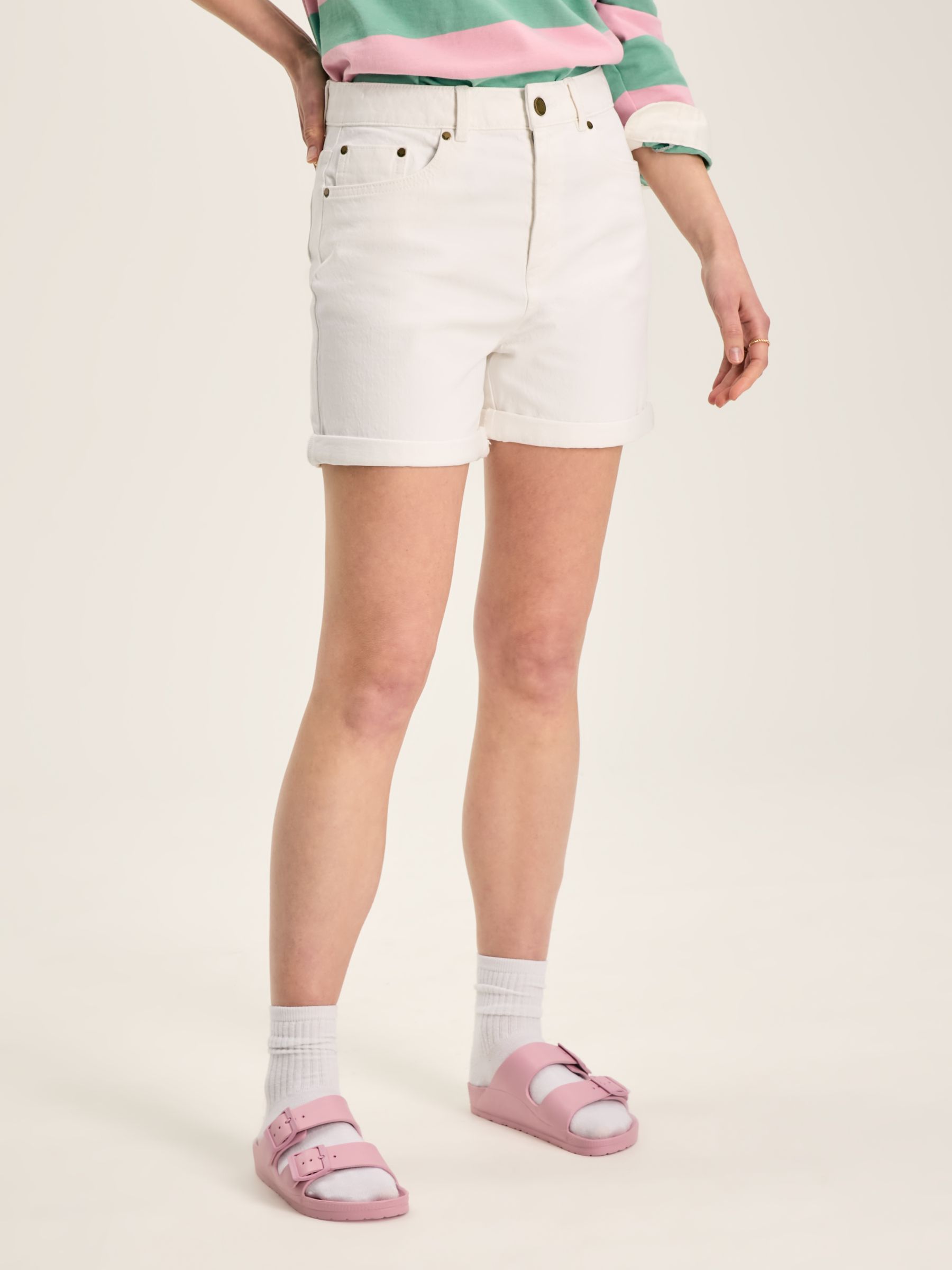 White Denim Shorts - Image 1 of 2