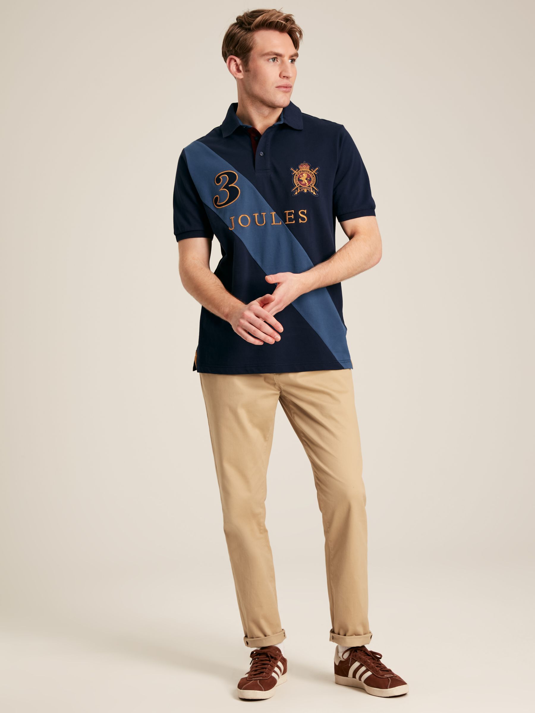 Embellished Navy Blue Classic Fit Polo Shirt - Image 3 of 6