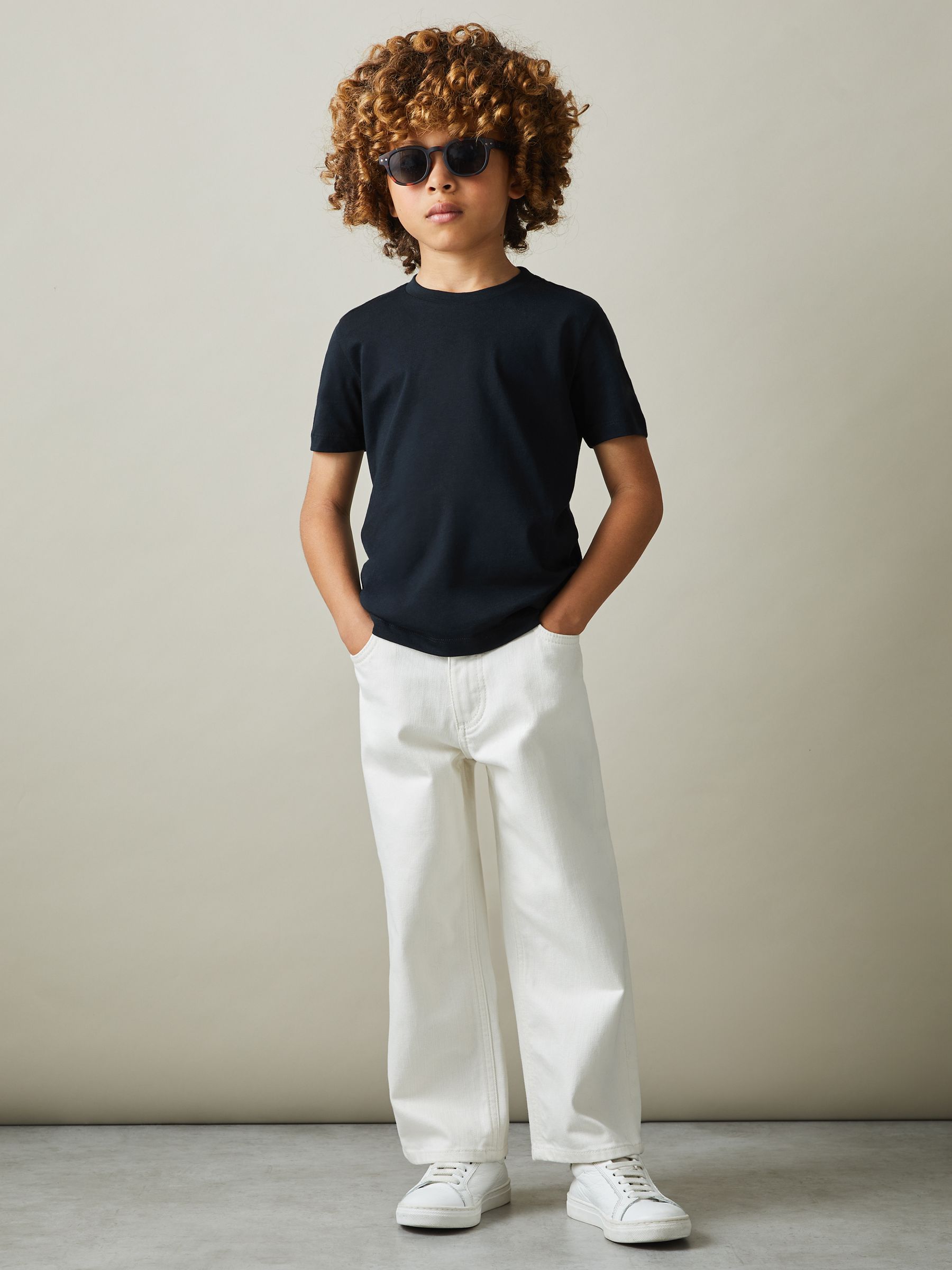 Junior Three Pack Of Crew-Neck T-Shirts in Multi - Image 1 of 7