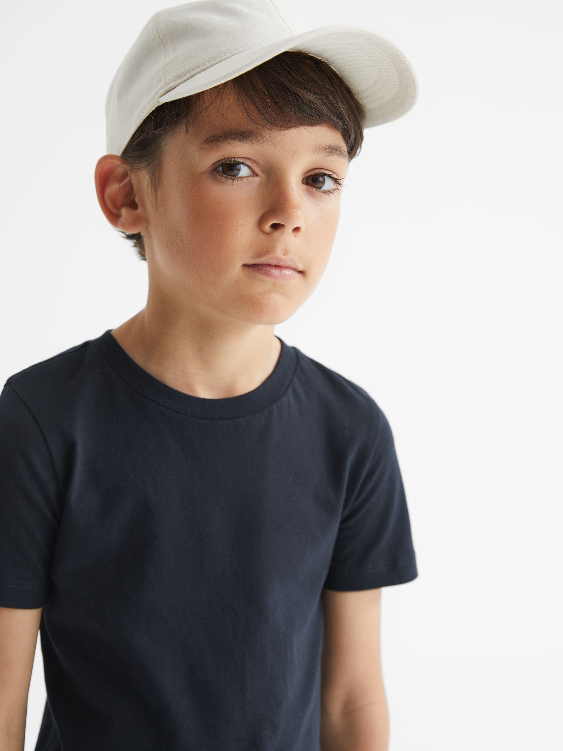 Junior Three Pack Of Crew-Neck T-Shirts in Multi - Image 6 of 7