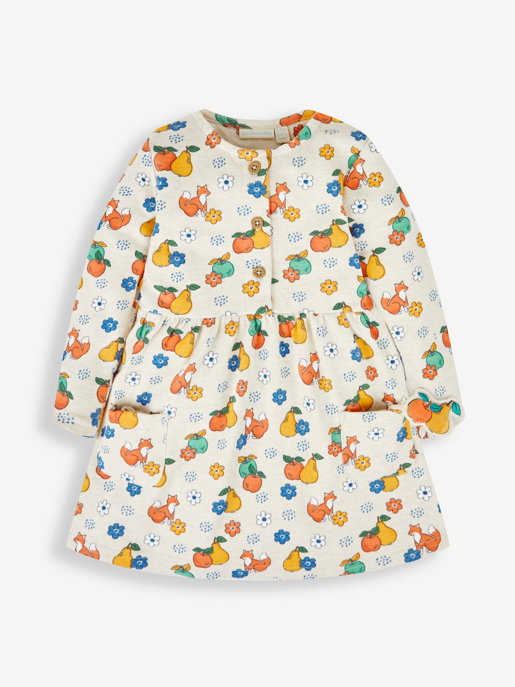 Stone Natural Fox & Fruit Button Front Dress - Image 1 of 5