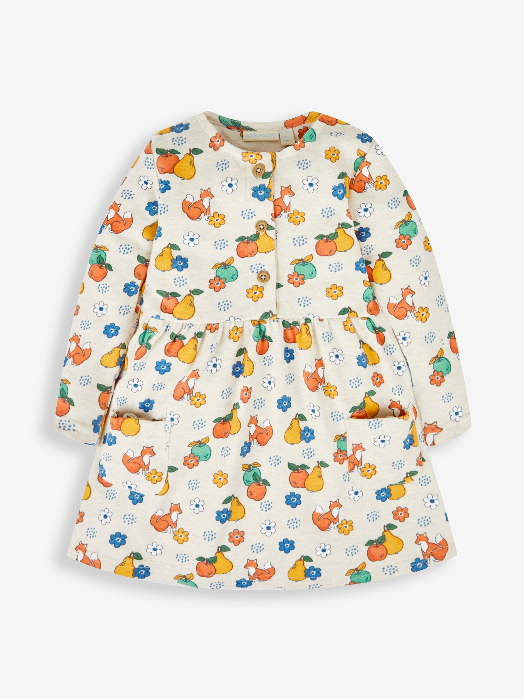 Stone Natural Fox & Fruit Button Front Dress - Image 2 of 5